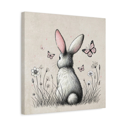 Bunny Playground Canvas Wall Art Square - Canvasses