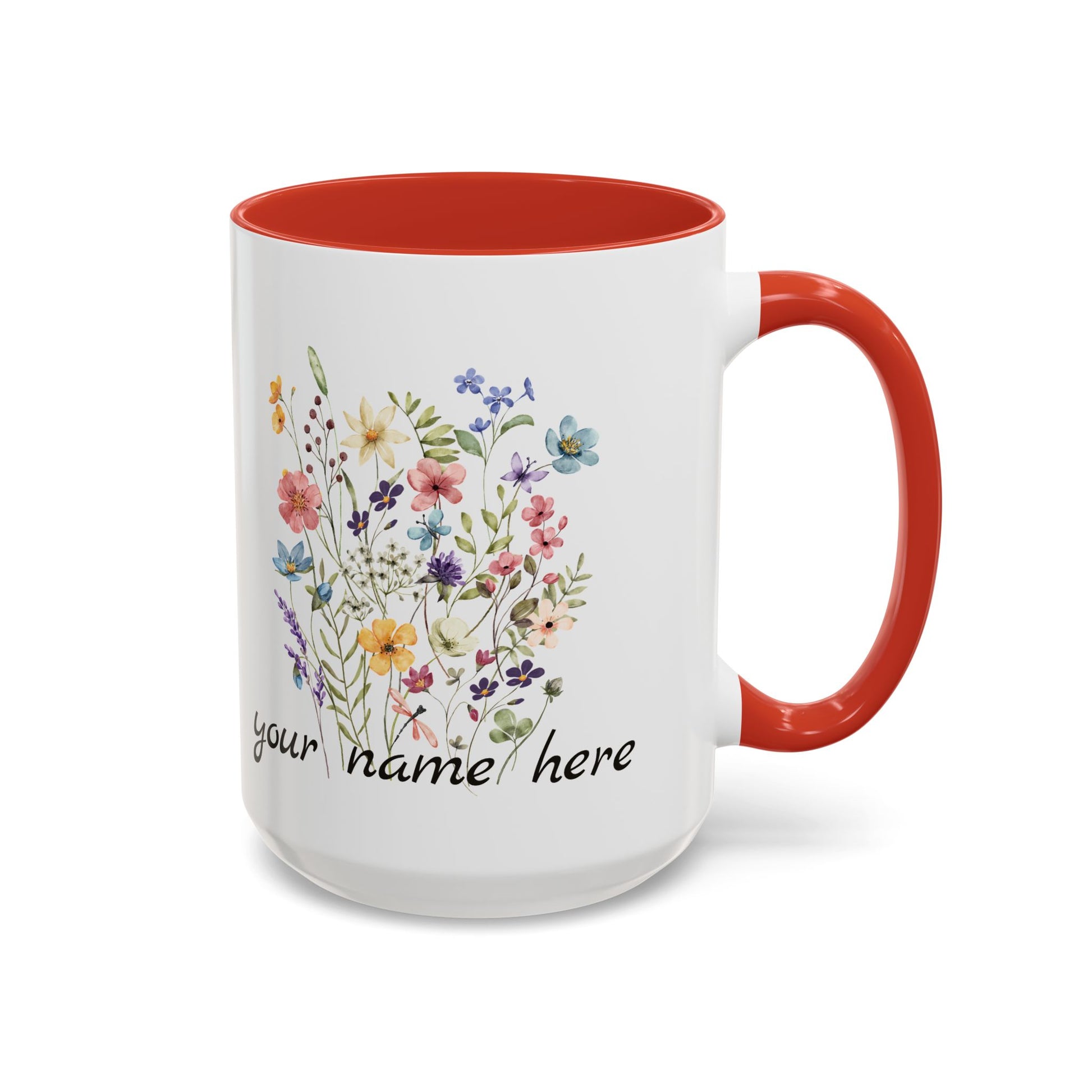 Wildflower Mix Personalized Accent Mug - Canvasses