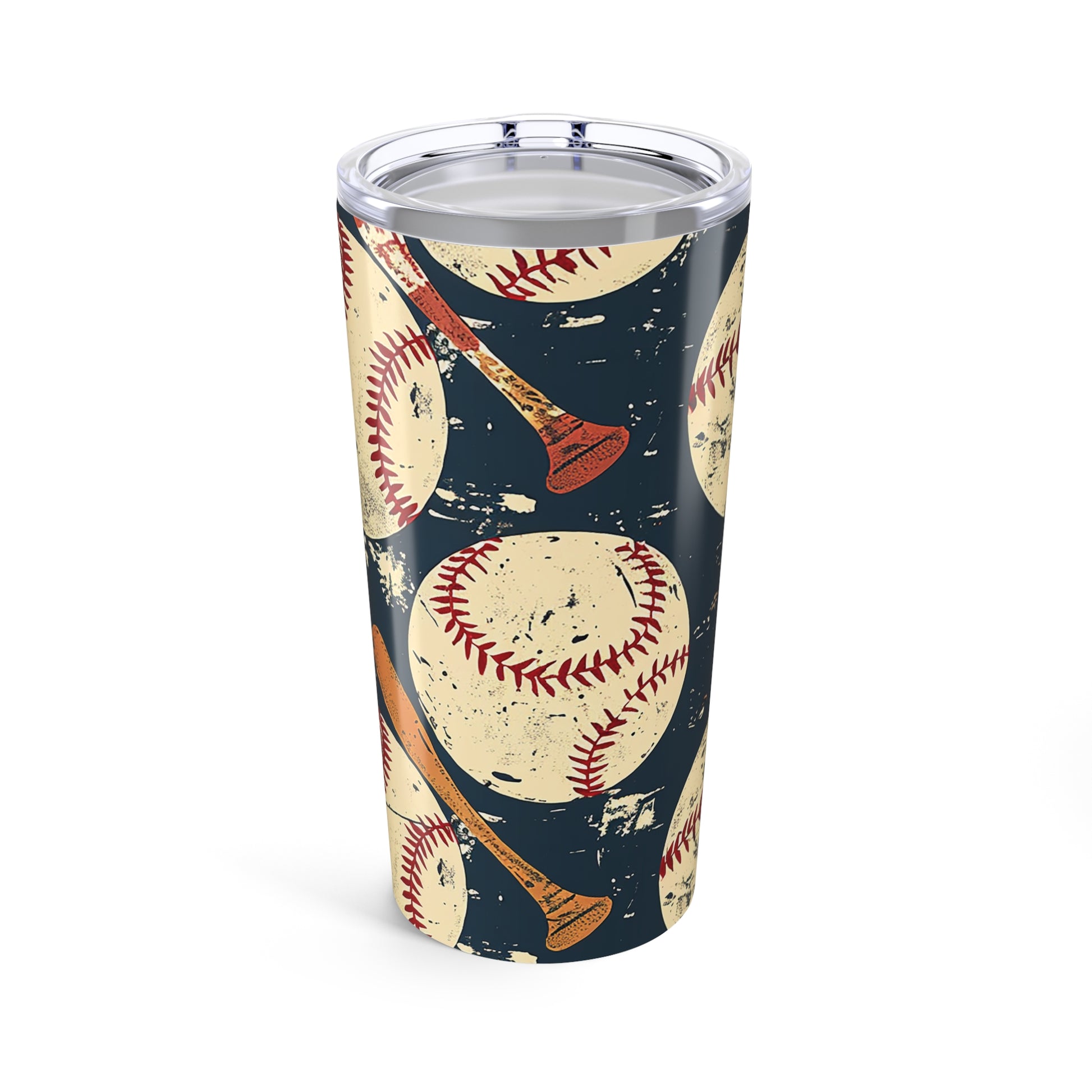 Retro Baseball 20 oz Stainless Steel Tumbler - Canvasses