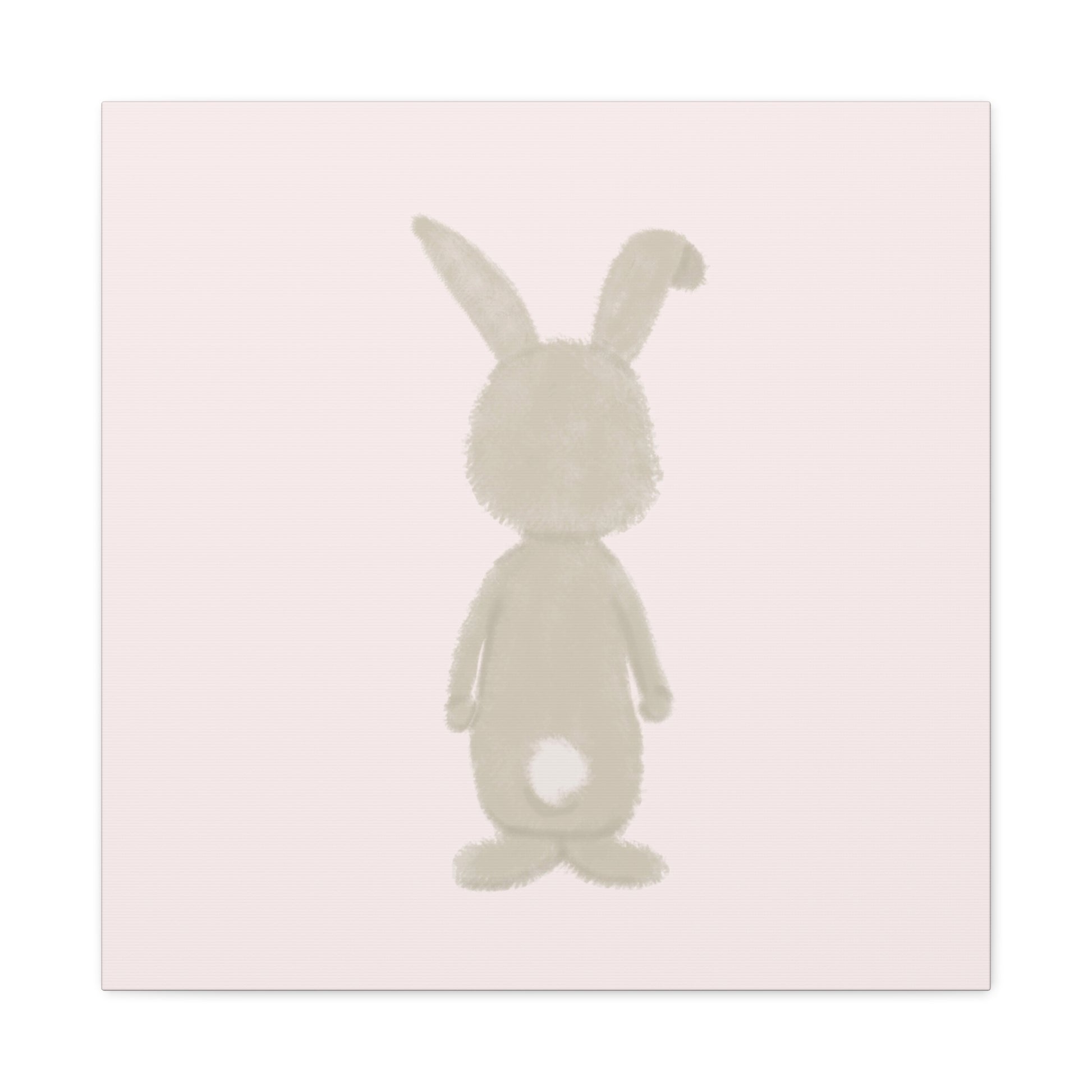 Pink Bunny Back Canvas Wall Art Square - Canvasses