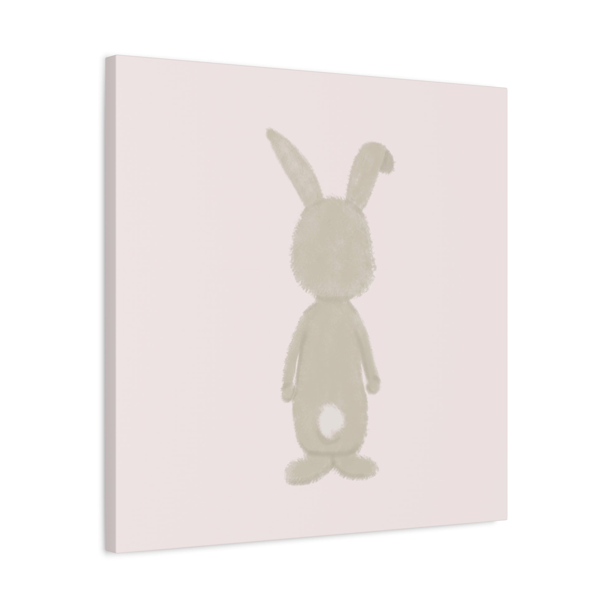 Pink Bunny Back Canvas Wall Art Square - Canvasses