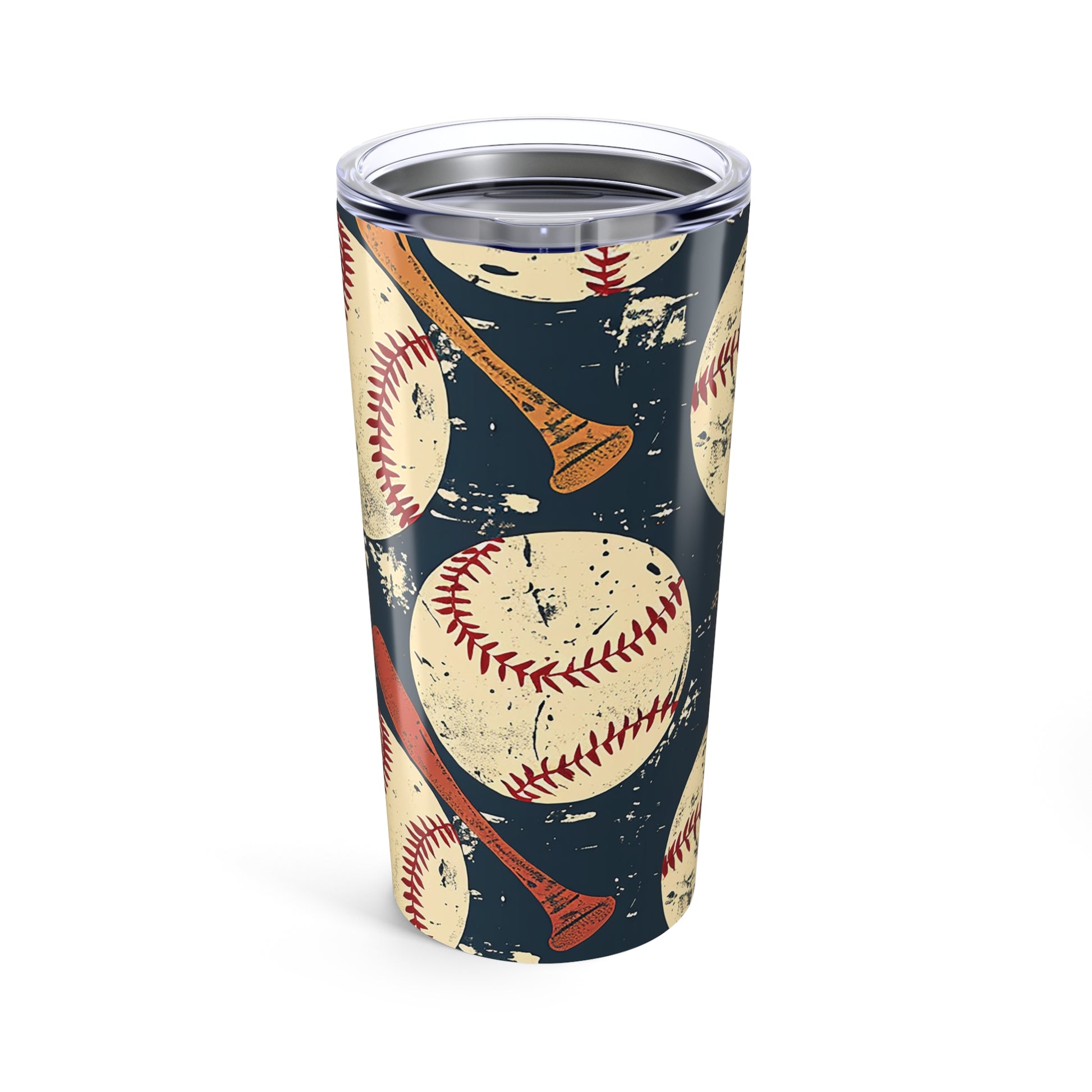 Retro Baseball 20 oz Stainless Steel Tumbler - Canvasses