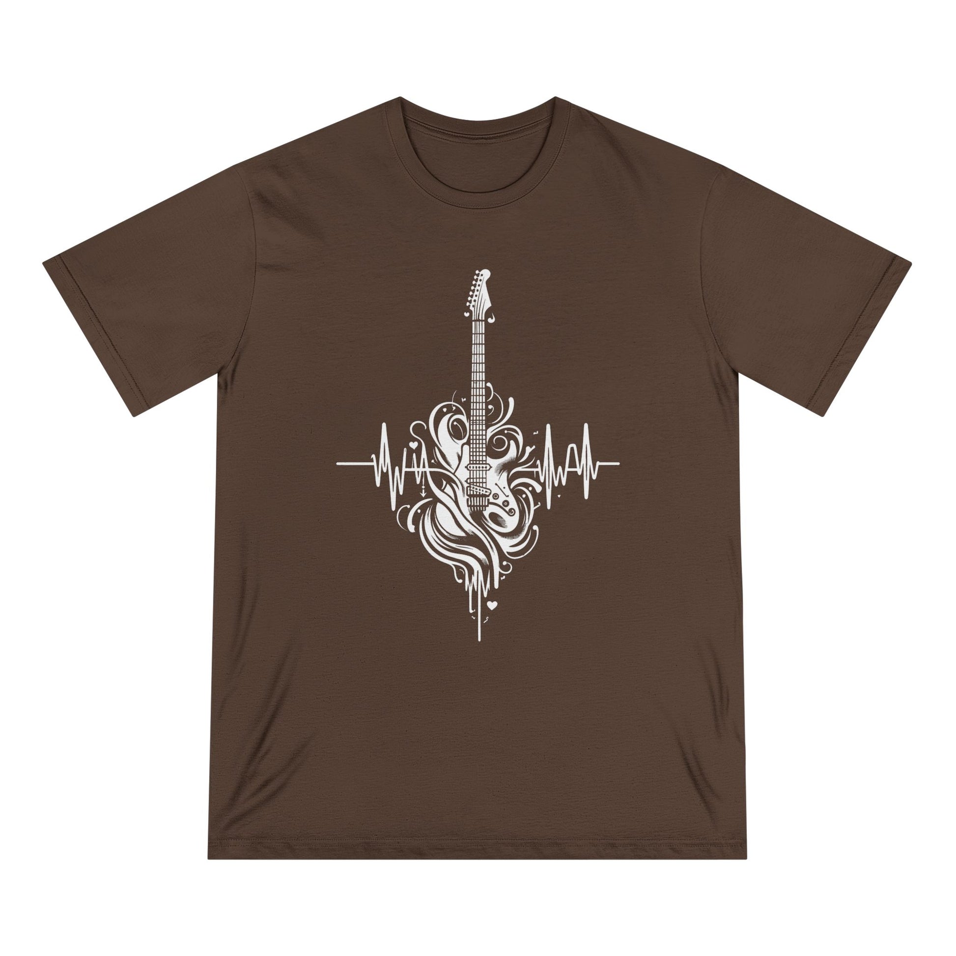 Guitar Heartbeat Men 100% Organic Cotton Staple T-Shirt - Canvasses