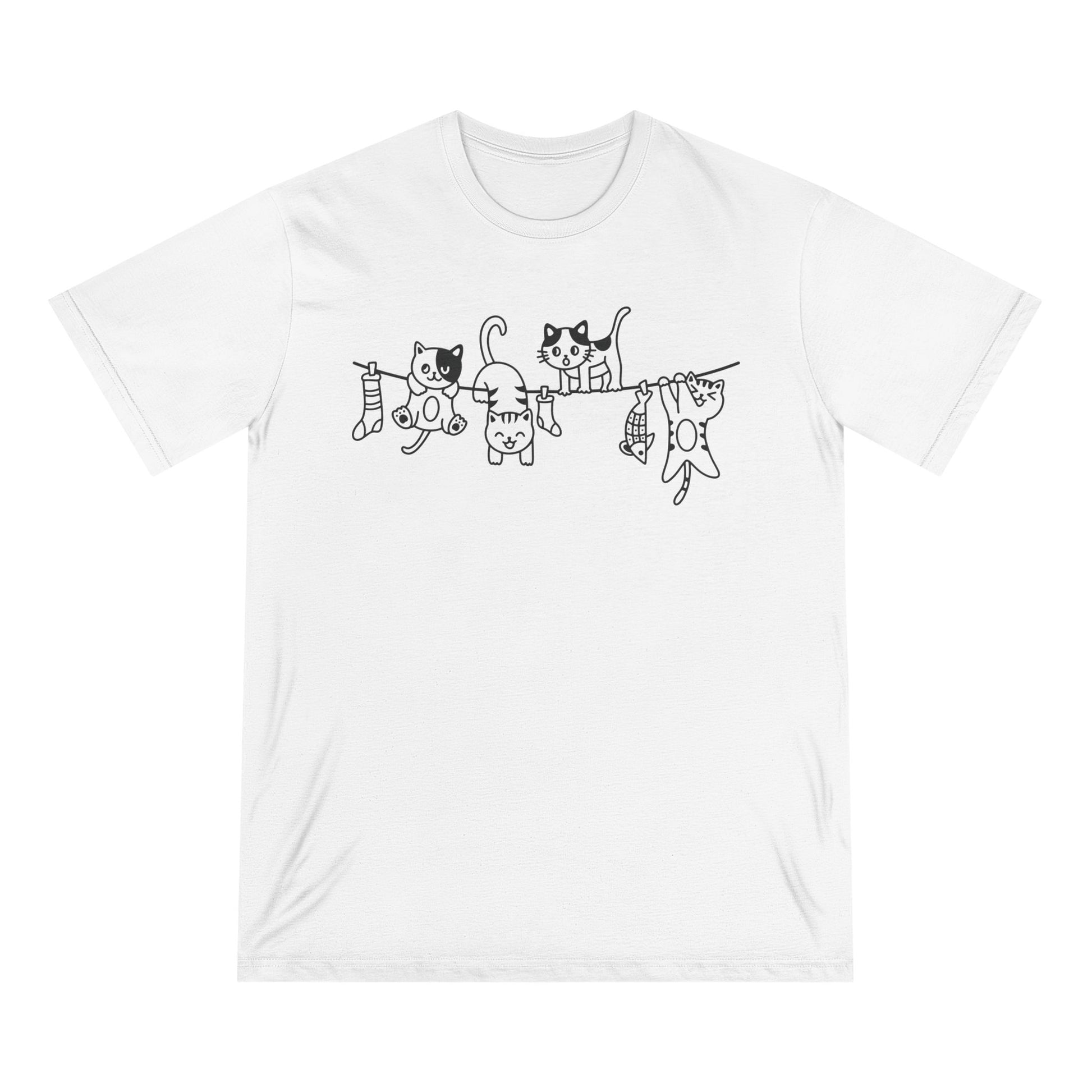 Hanging Cats Women 100% Organic Cotton T-Shirt - Canvasses
