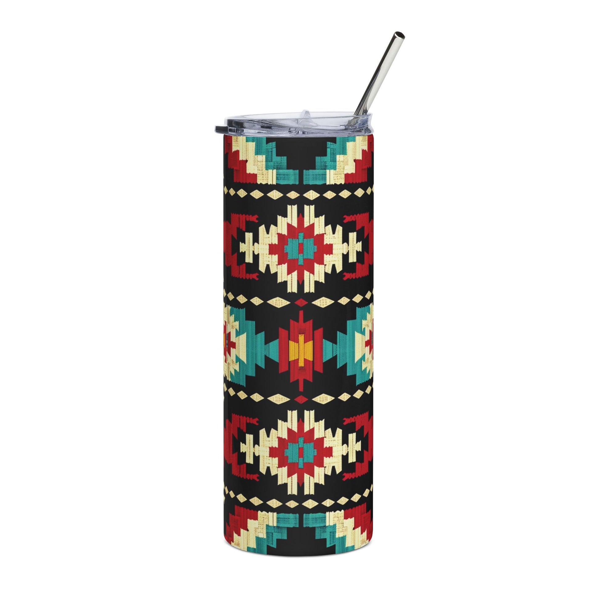 Aztec Geometric 20 oz Skinny Tumbler - Canvasses