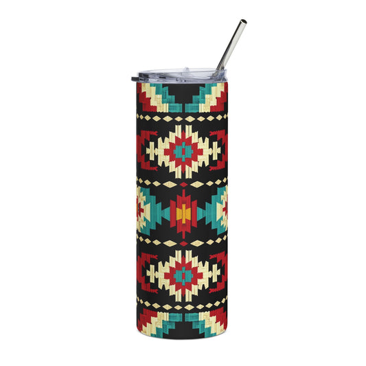 Aztec Geometric 20 oz Skinny Tumbler - Canvasses