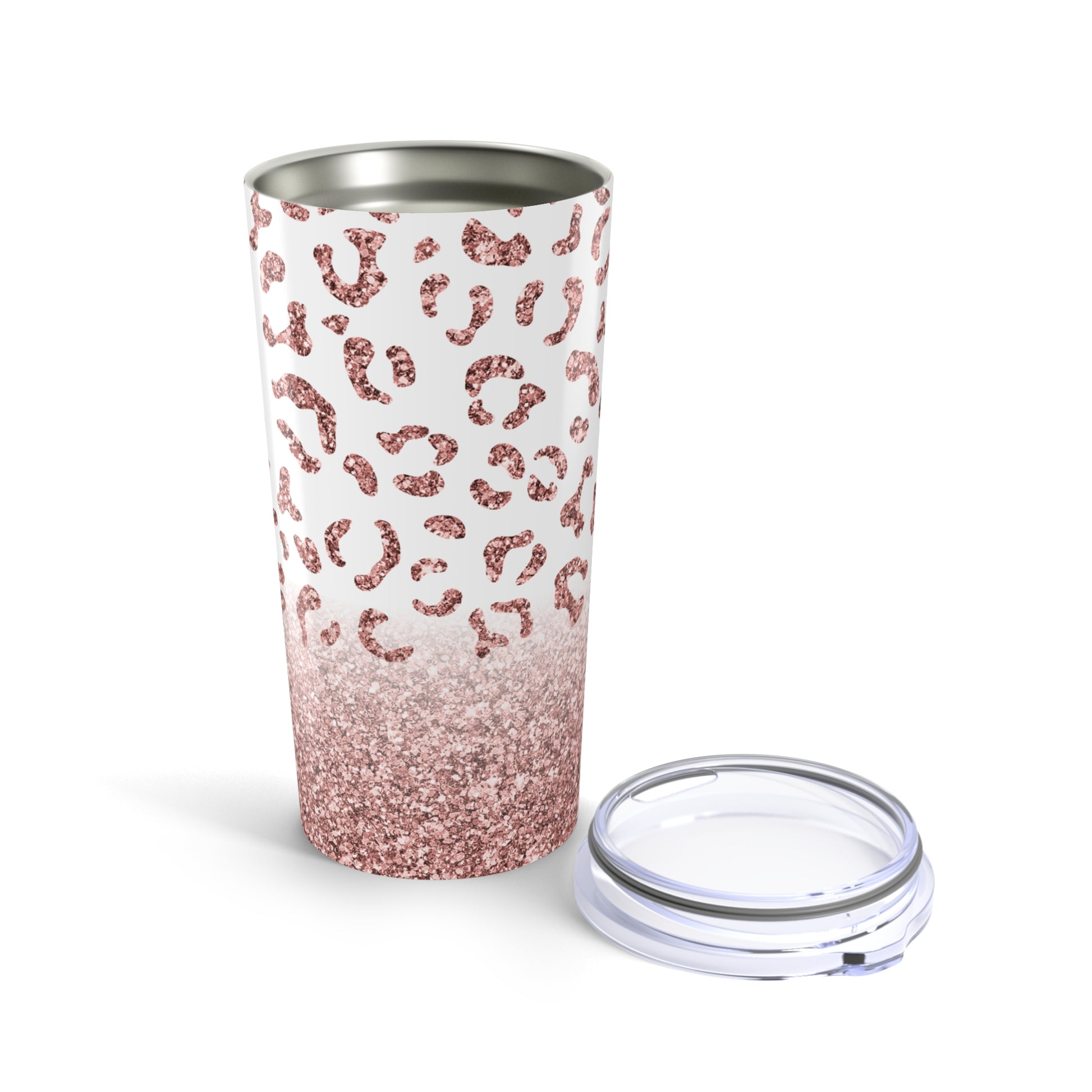 Pink Glitter Leopard 20 oz Stainless Steel Tumbler - Canvasses
