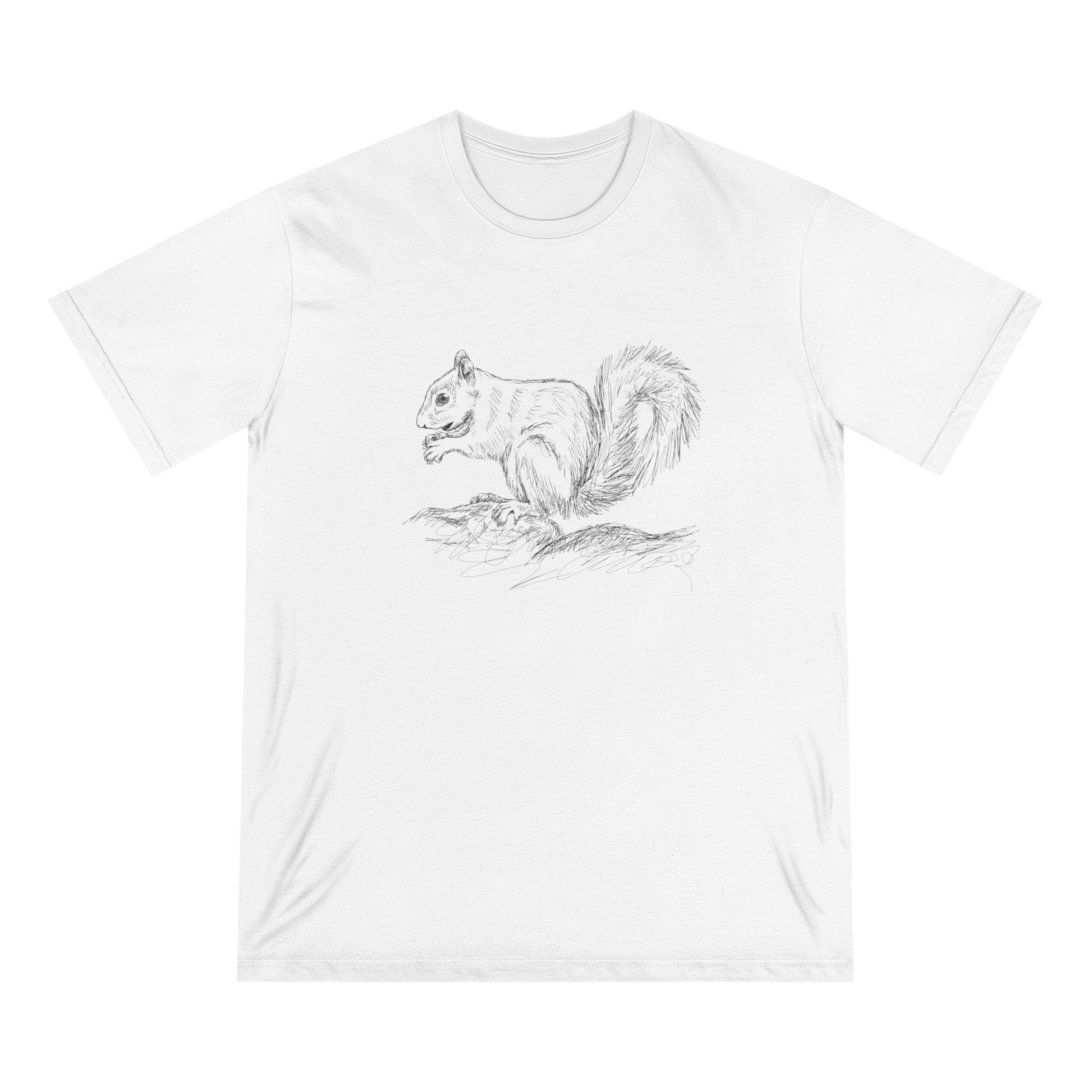 Squirrel Sketch Women 100% Organic Cotton T-Shirt - Canvasses