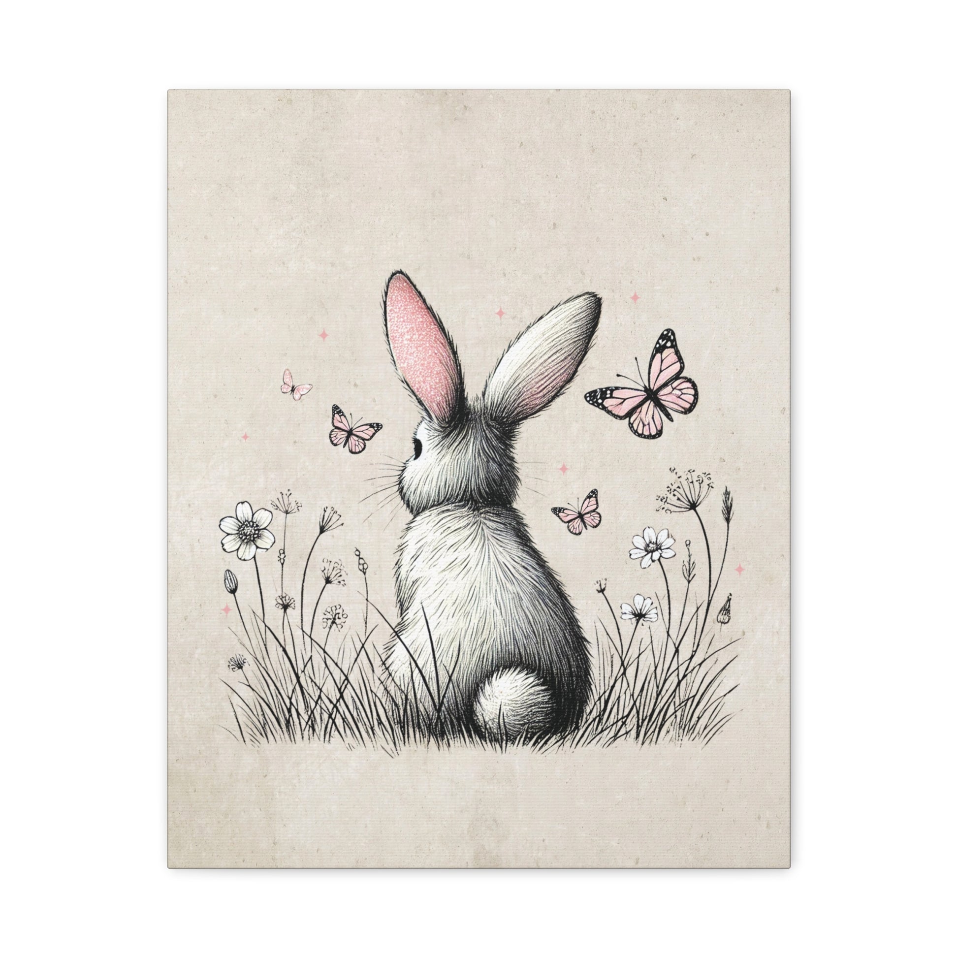Bunny Playground Canvas Wall Art Vertical - Canvasses
