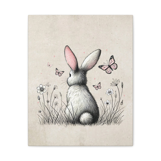 Bunny Playground Canvas Wall Art Vertical - Canvasses