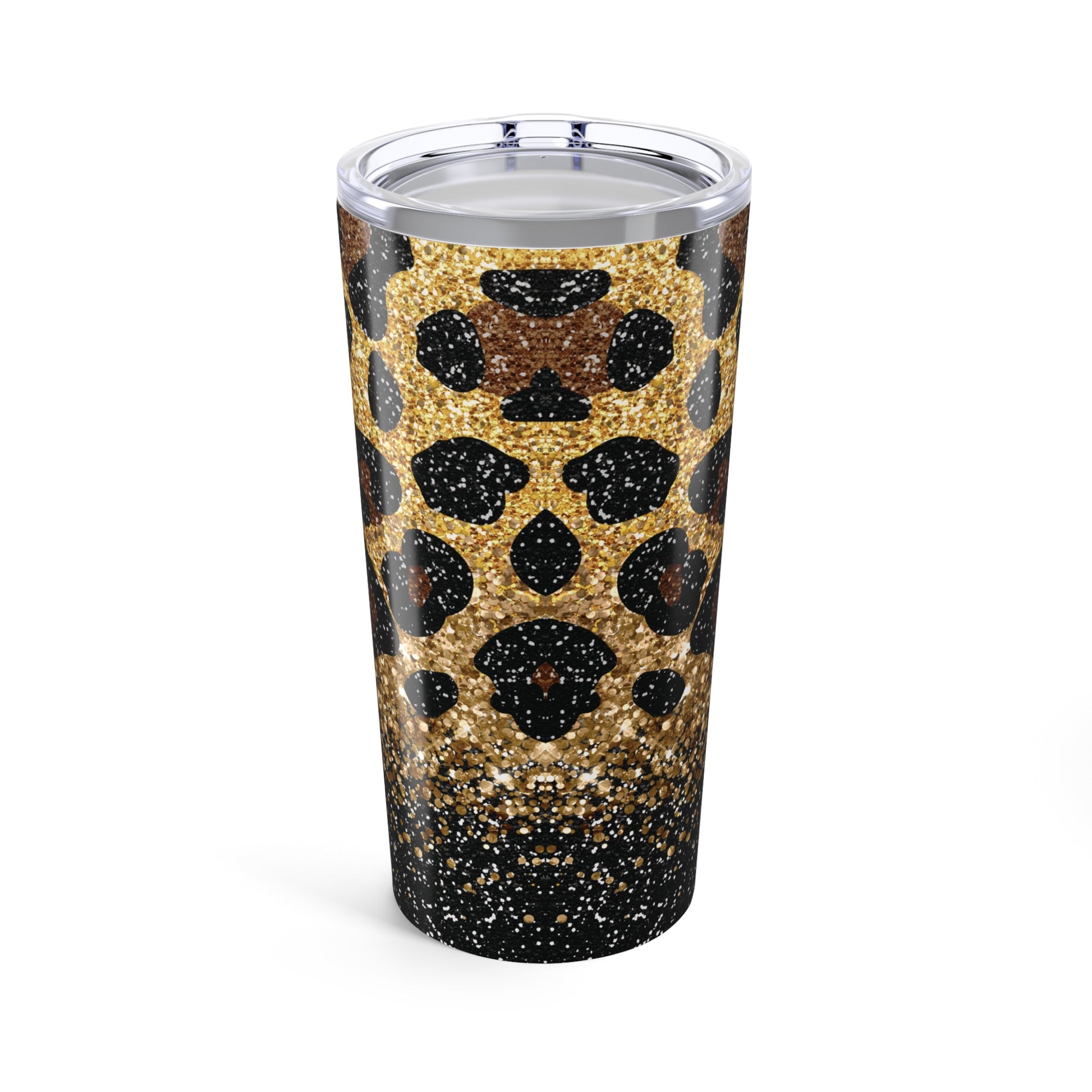 Gold Glitter Leopard 20 oz Stainless Steel Tumbler - Canvasses