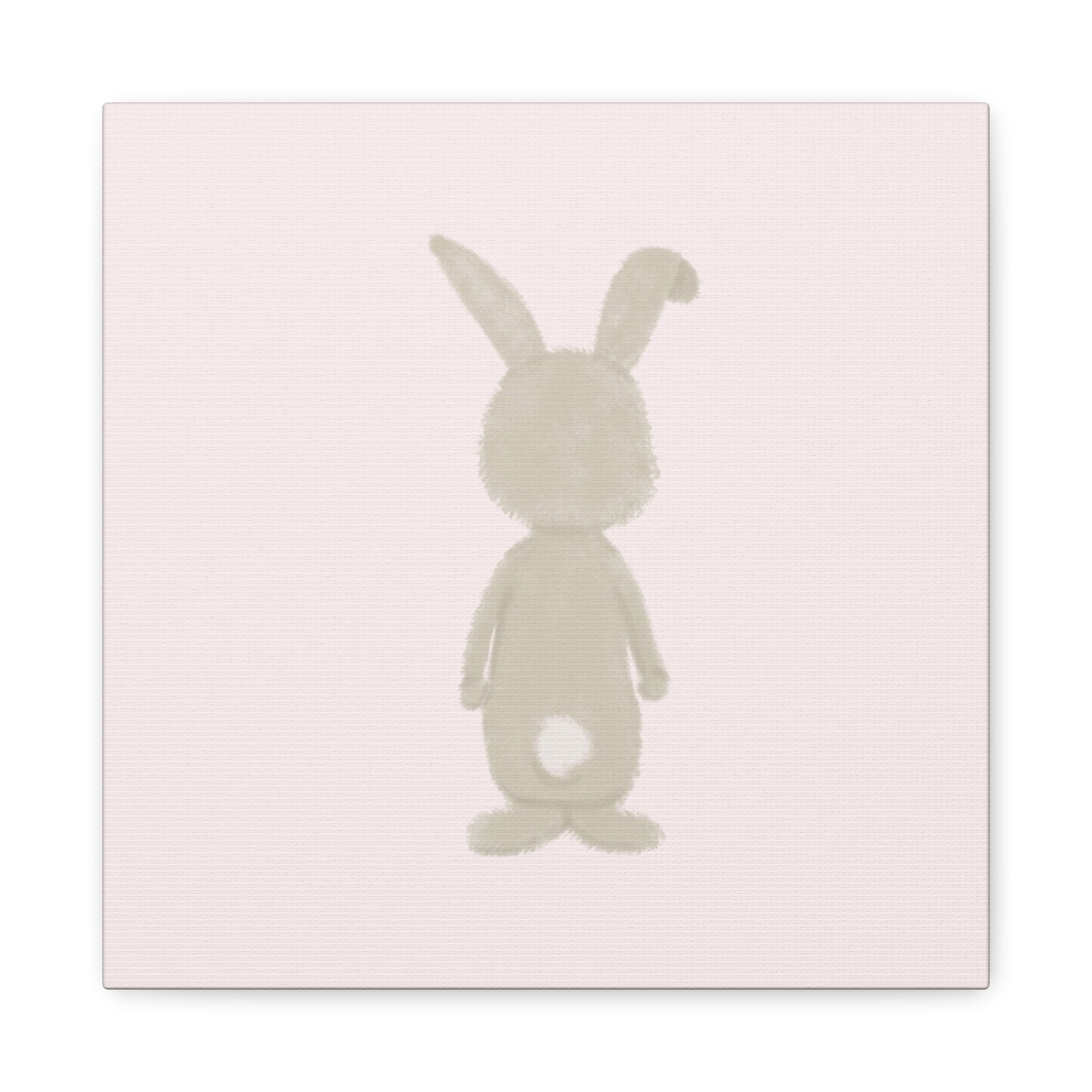 Pink Bunny Back Canvas Wall Art Square - Canvasses