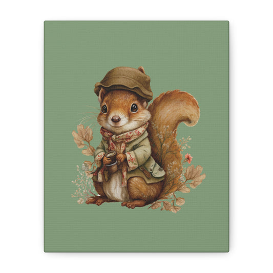 The Nut Collector Canvas Wall Art Vertical - Canvasses