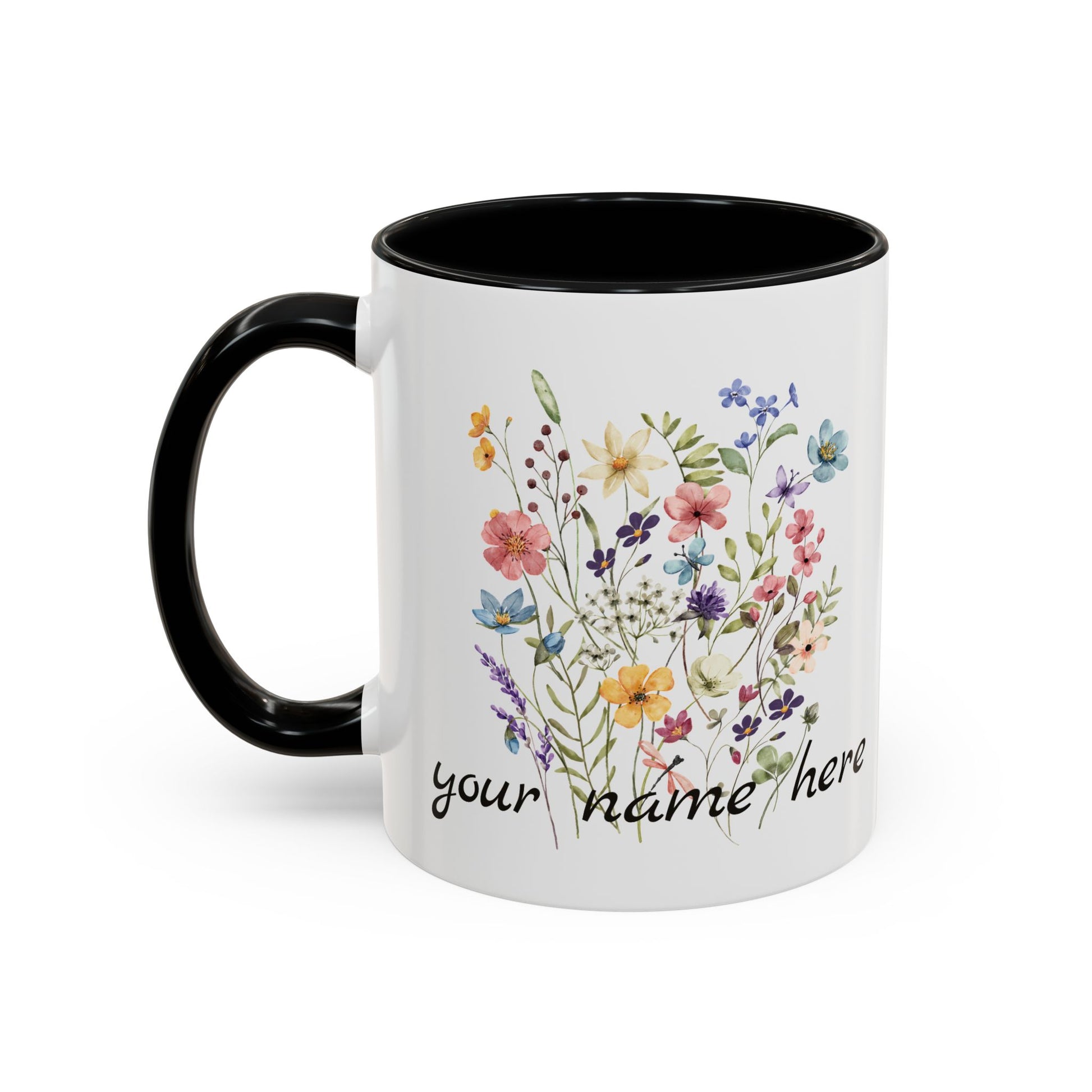 Wildflower Mix Personalized Accent Mug - Canvasses