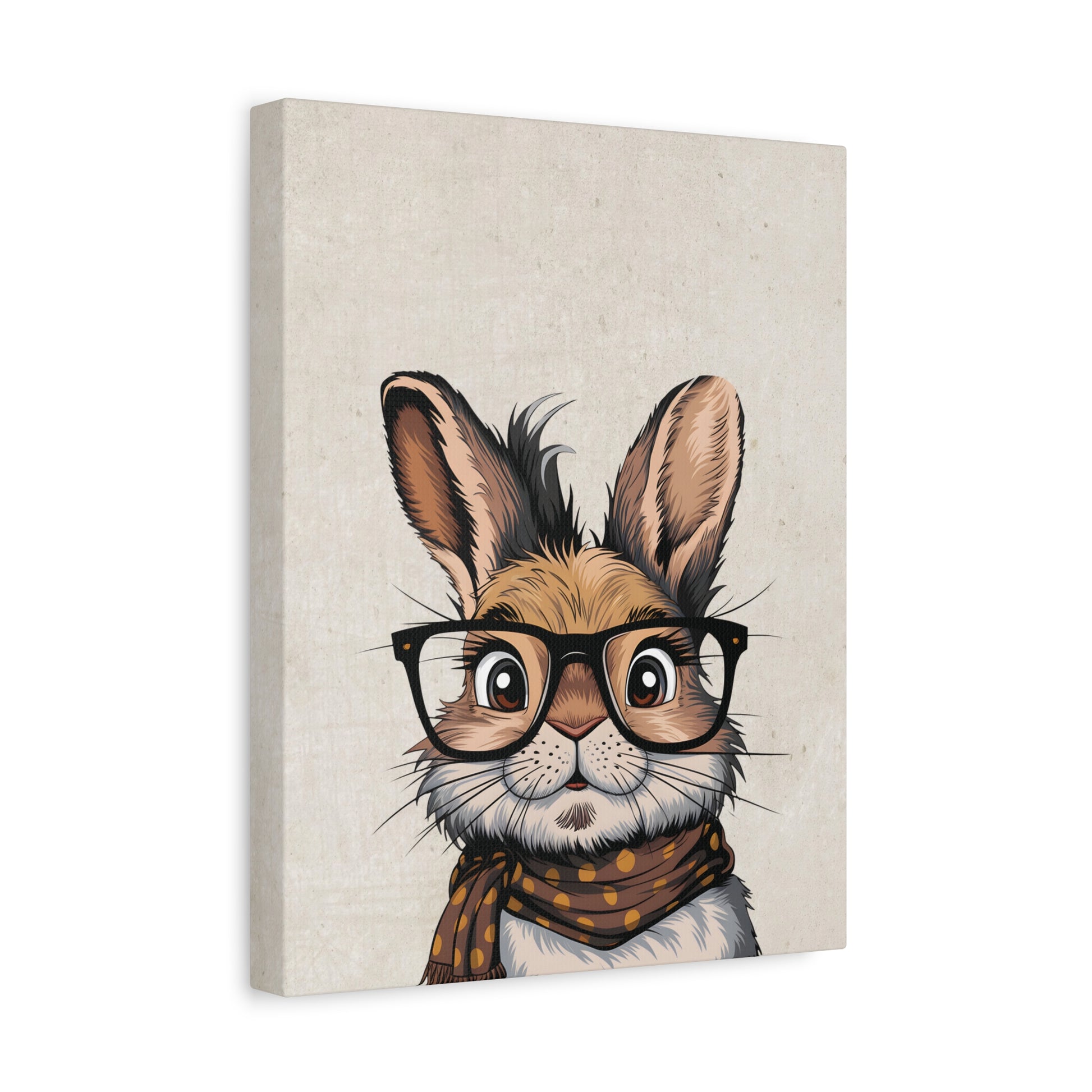 School Rabbit Canvas Wall Art Vertical - Canvasses