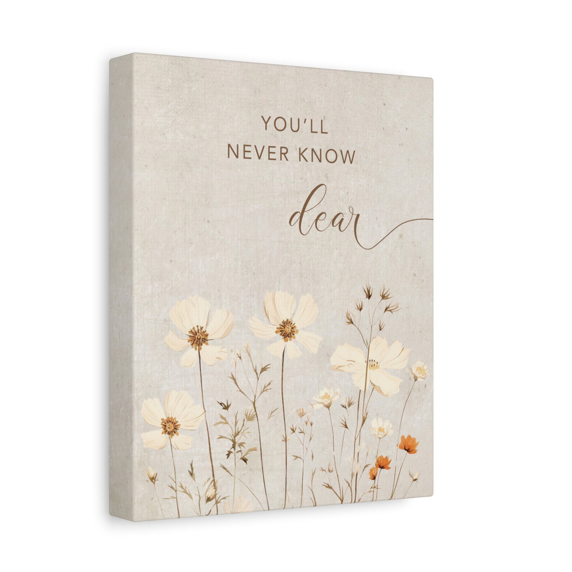 Dearest Wildflower Canvas Wall Art Vertical - Canvasses