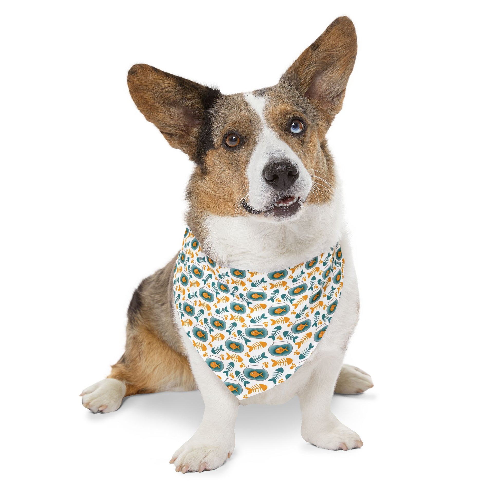 Gold Fish Pet Bandana Collar - Canvasses