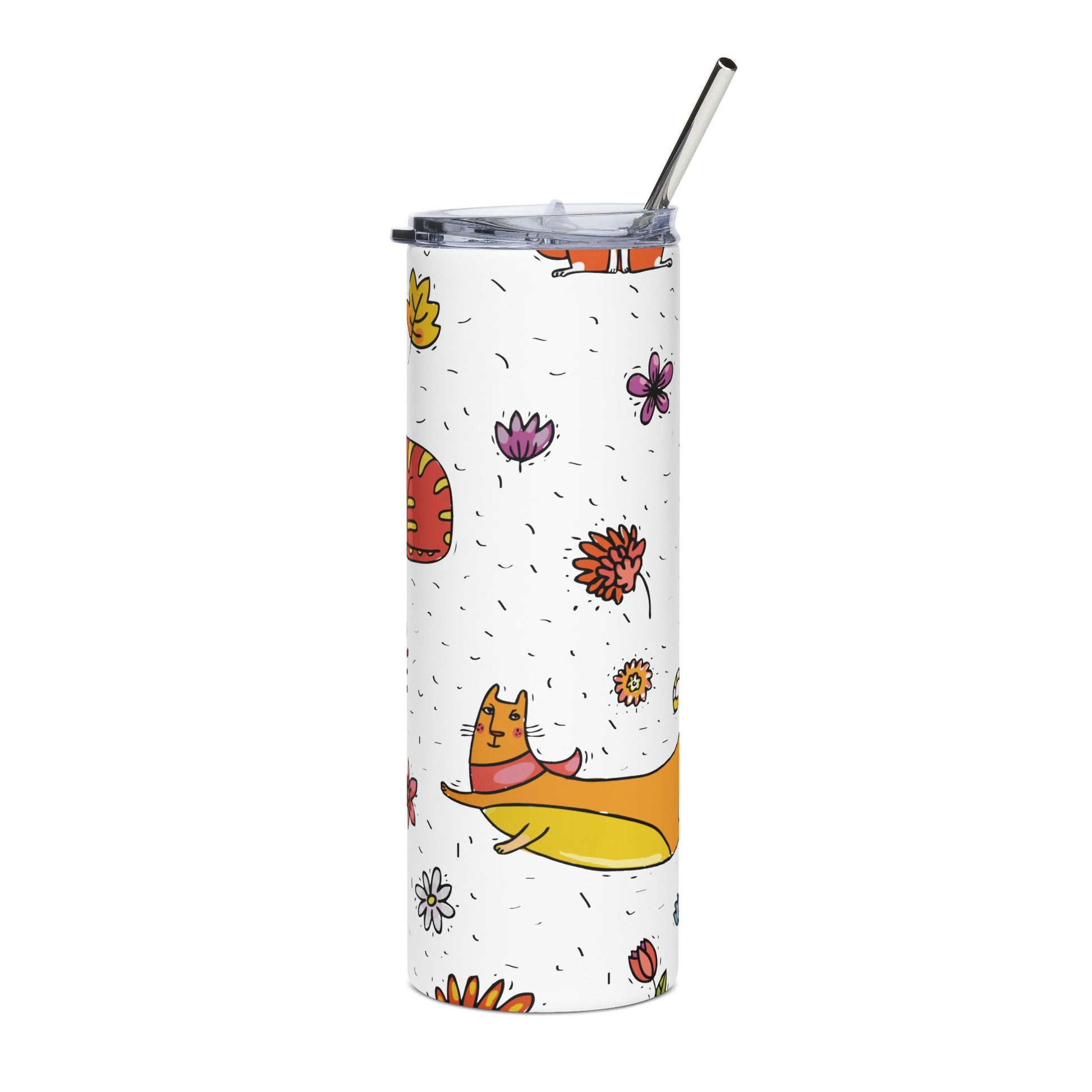 Whimsy Cats 20 oz Skinny Tumbler - Canvasses