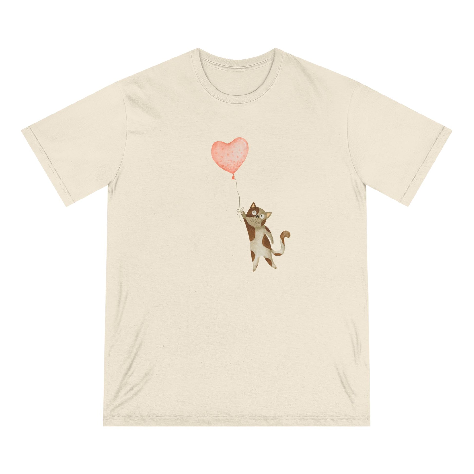 Watercolor Cat Heart Women 100% Organic Cotton T-Shirt - Canvasses