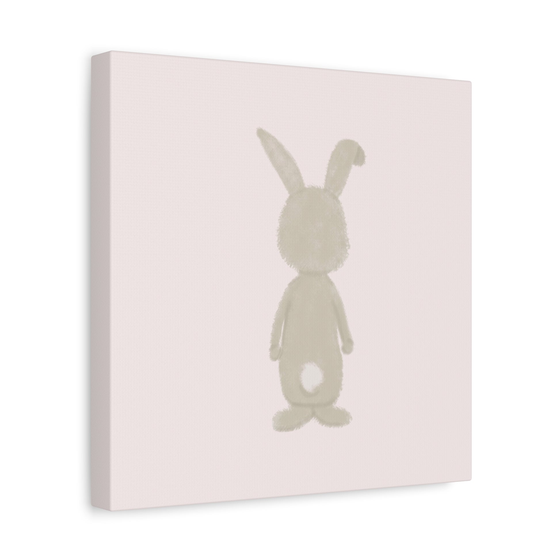 Pink Bunny Back Canvas Wall Art Square - Canvasses