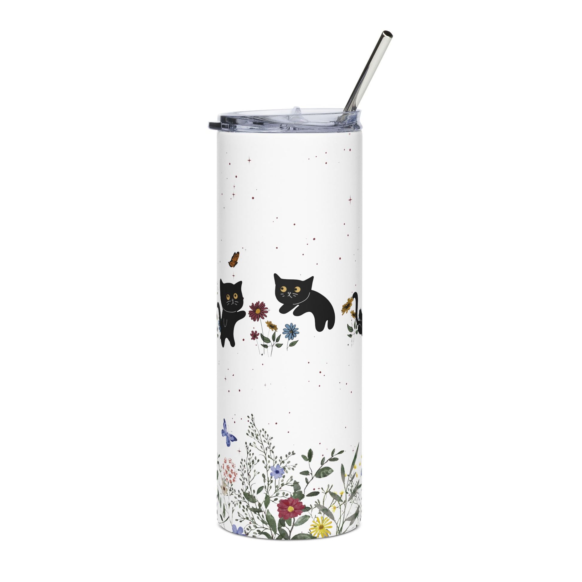 Wildflower Cats 20 oz Skinny Tumbler - Canvasses