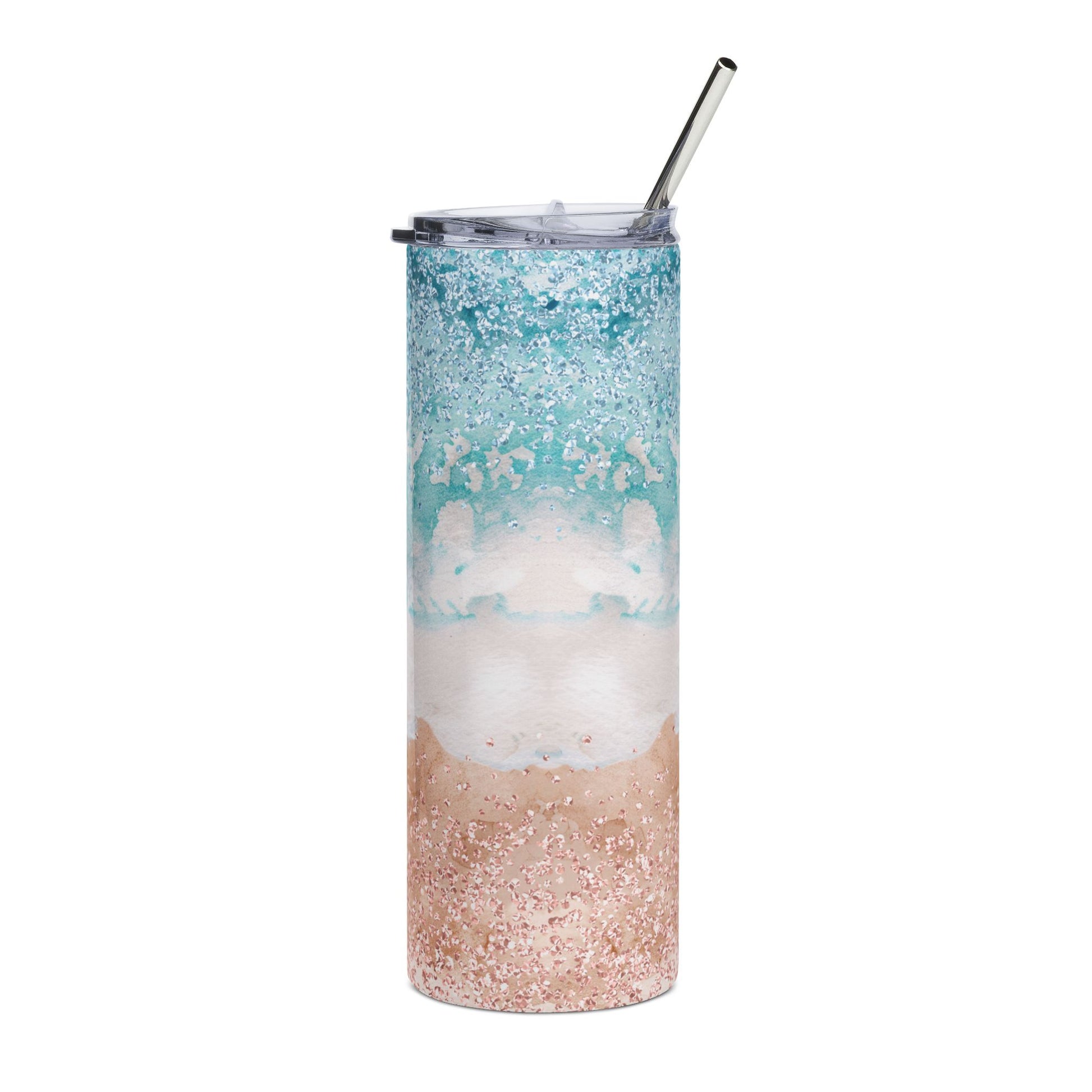 Beach Glitter 20 oz Skinny Tumbler - Canvasses