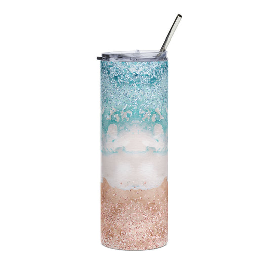 Beach Glitter 20 oz Skinny Tumbler - Canvasses