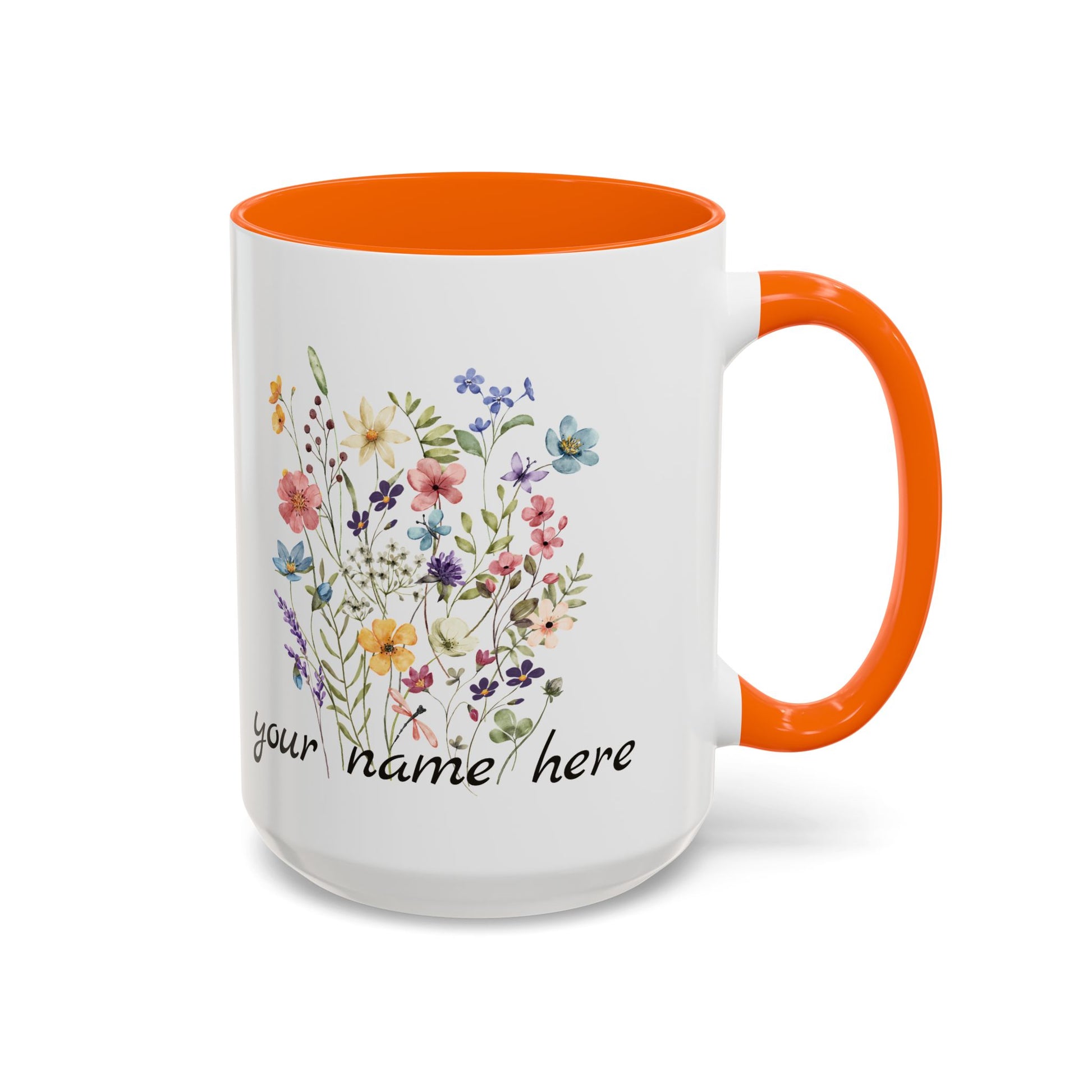 Wildflower Mix Personalized Accent Mug - Canvasses