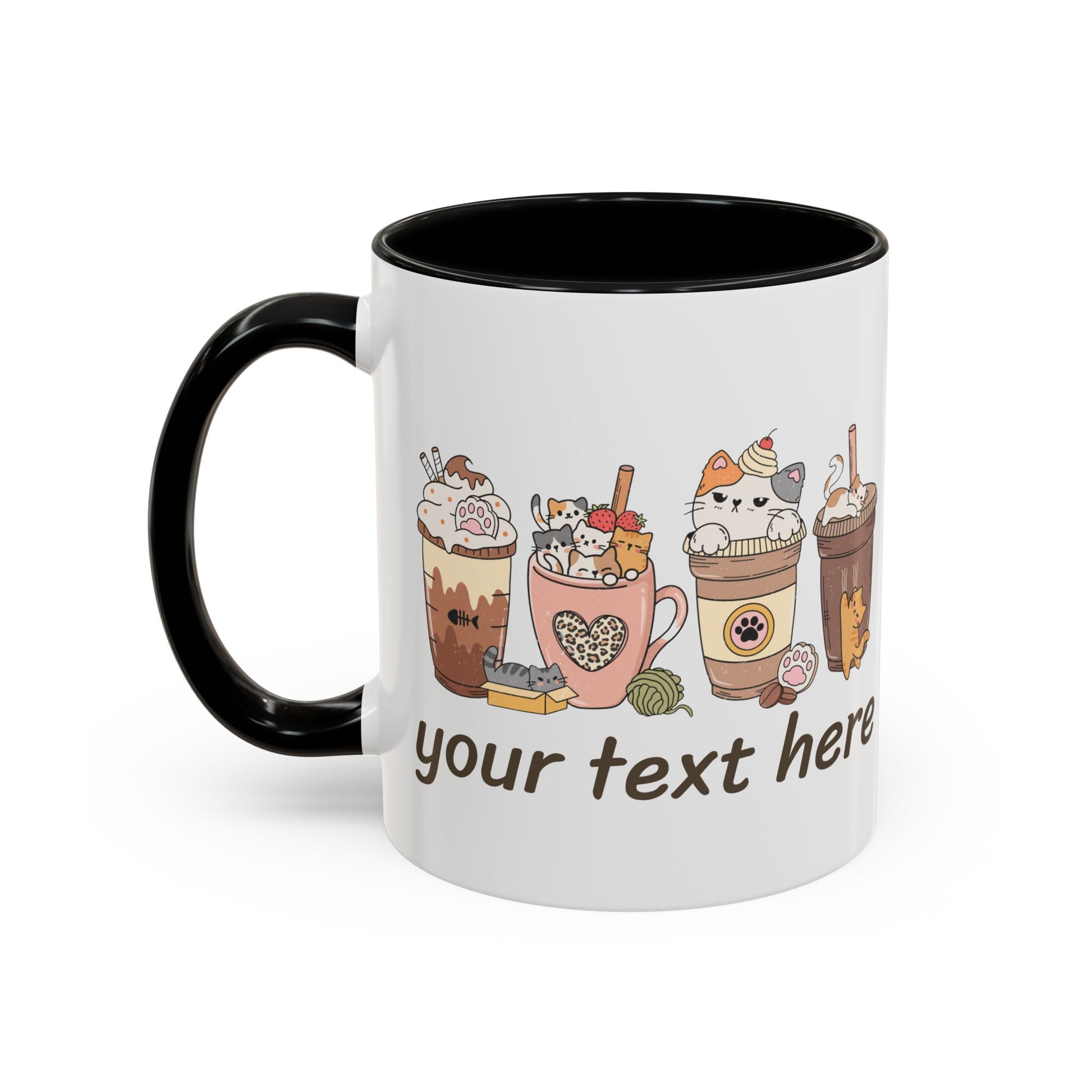 Coffee & Cats Personalized Accent Mug - Canvasses