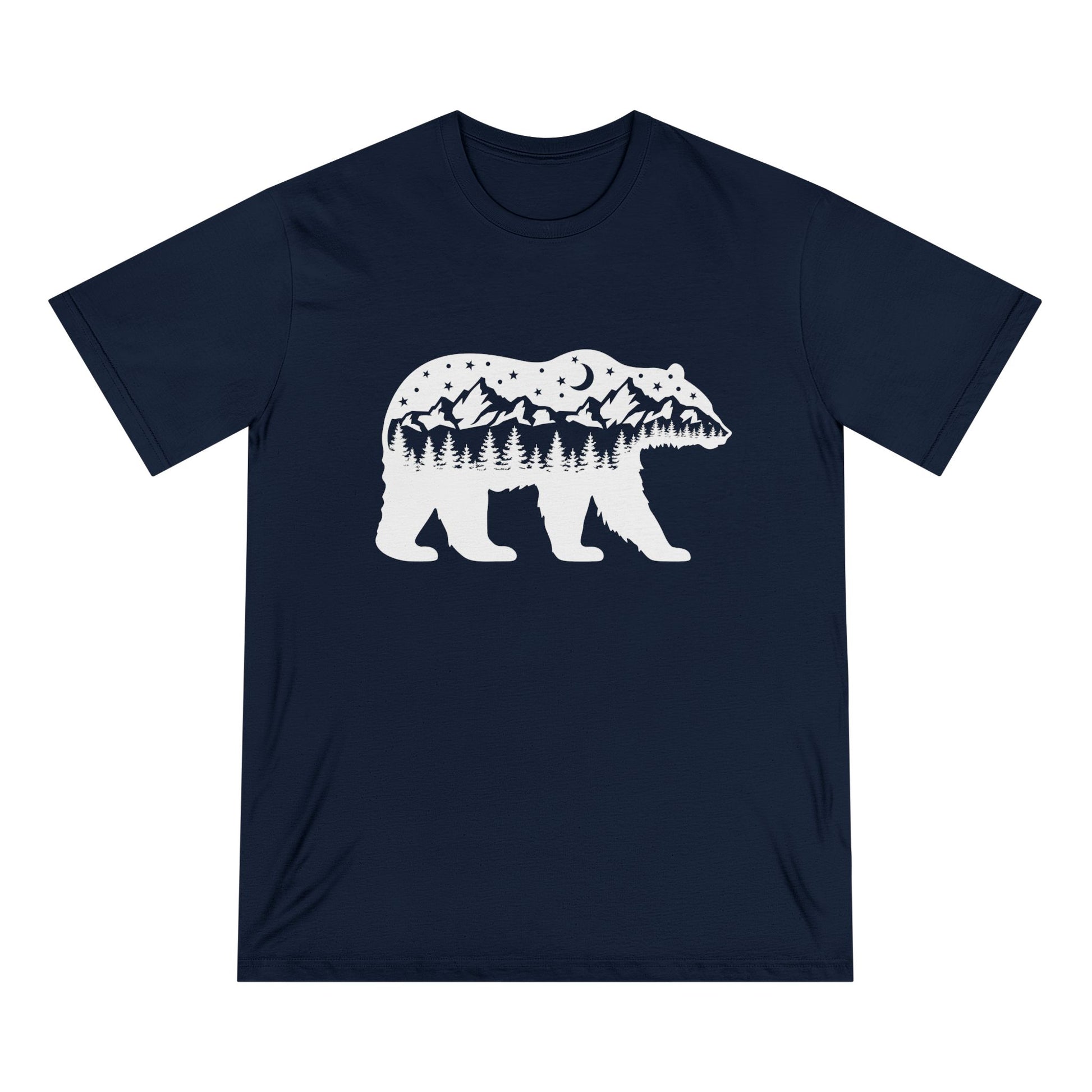 Silhouette Bear Men 100% Organic Cotton Staple T-Shirt - Canvasses