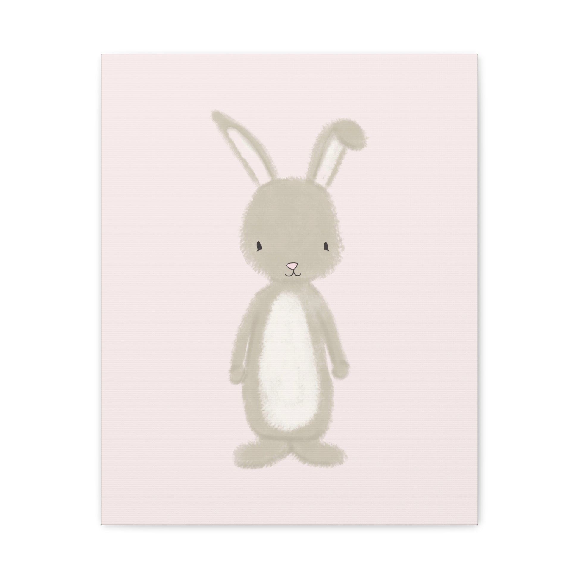 Pink Bunny Canvas Wall Art Vertical - Canvasses