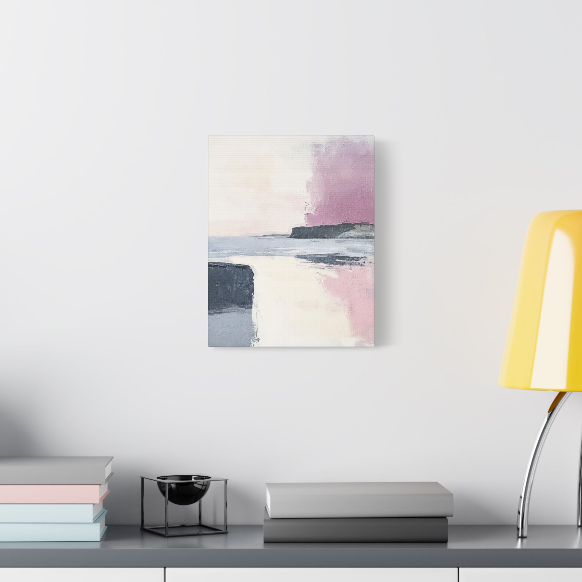 Lavender Ocean Canvas Wall Art Vertical - Canvasses
