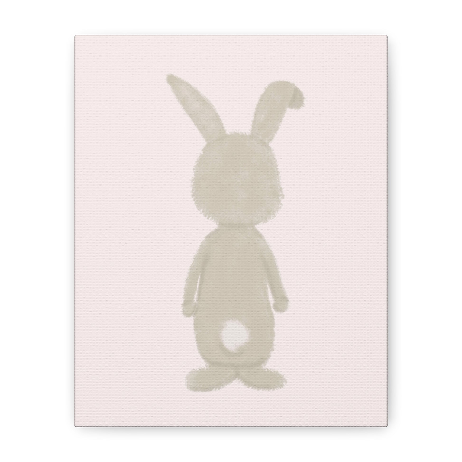Pink Bunny Back Canvas Wall Art Vertical - Canvasses