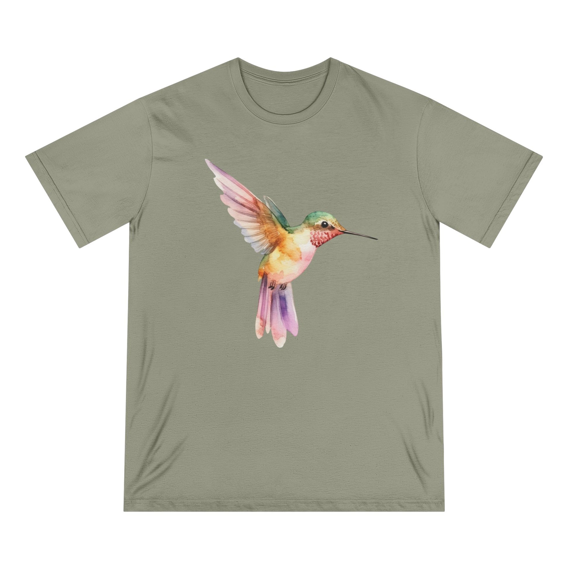 Watercolor Hummingbird Women 100% Organic Cotton T-Shirt - Canvasses
