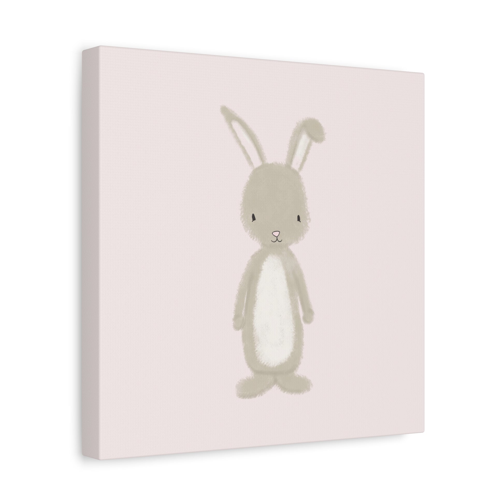 Pink Bunny Canvas Wall Art Square - Canvasses