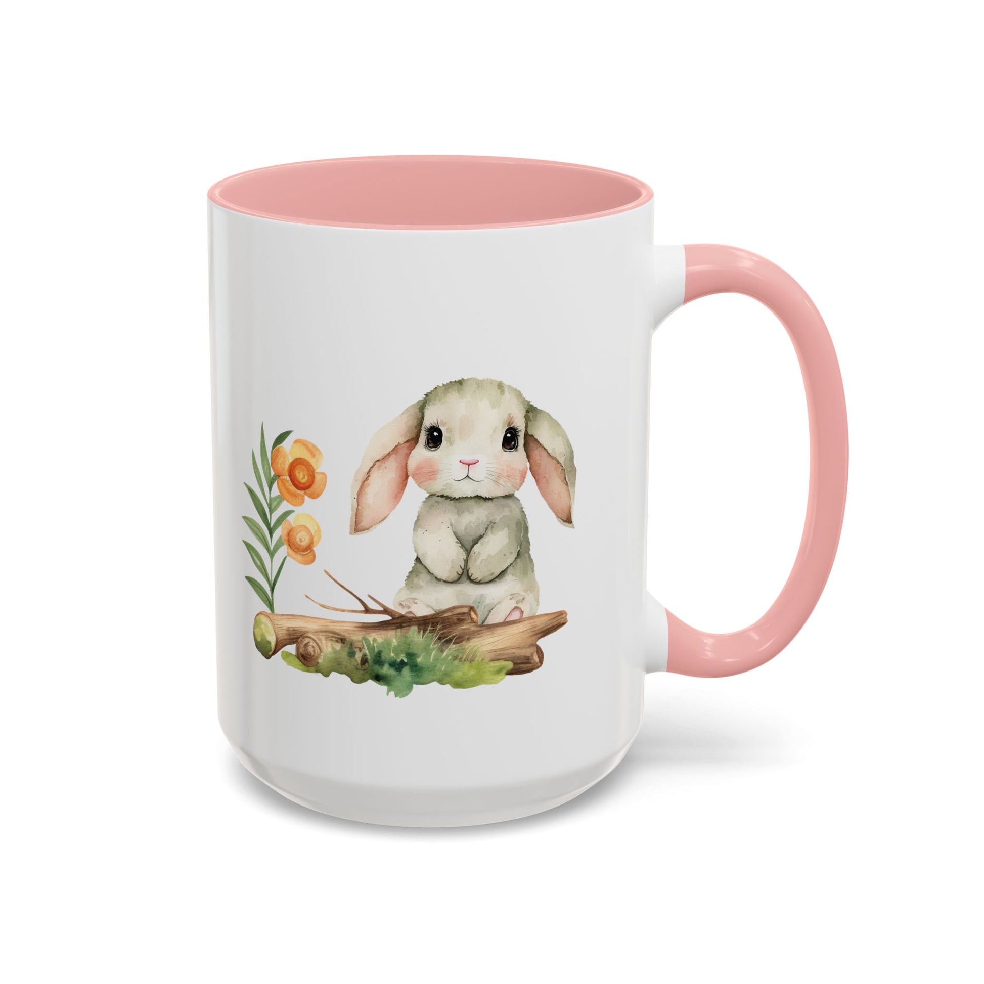 Watercolor Bunny Accent Mug - Canvasses