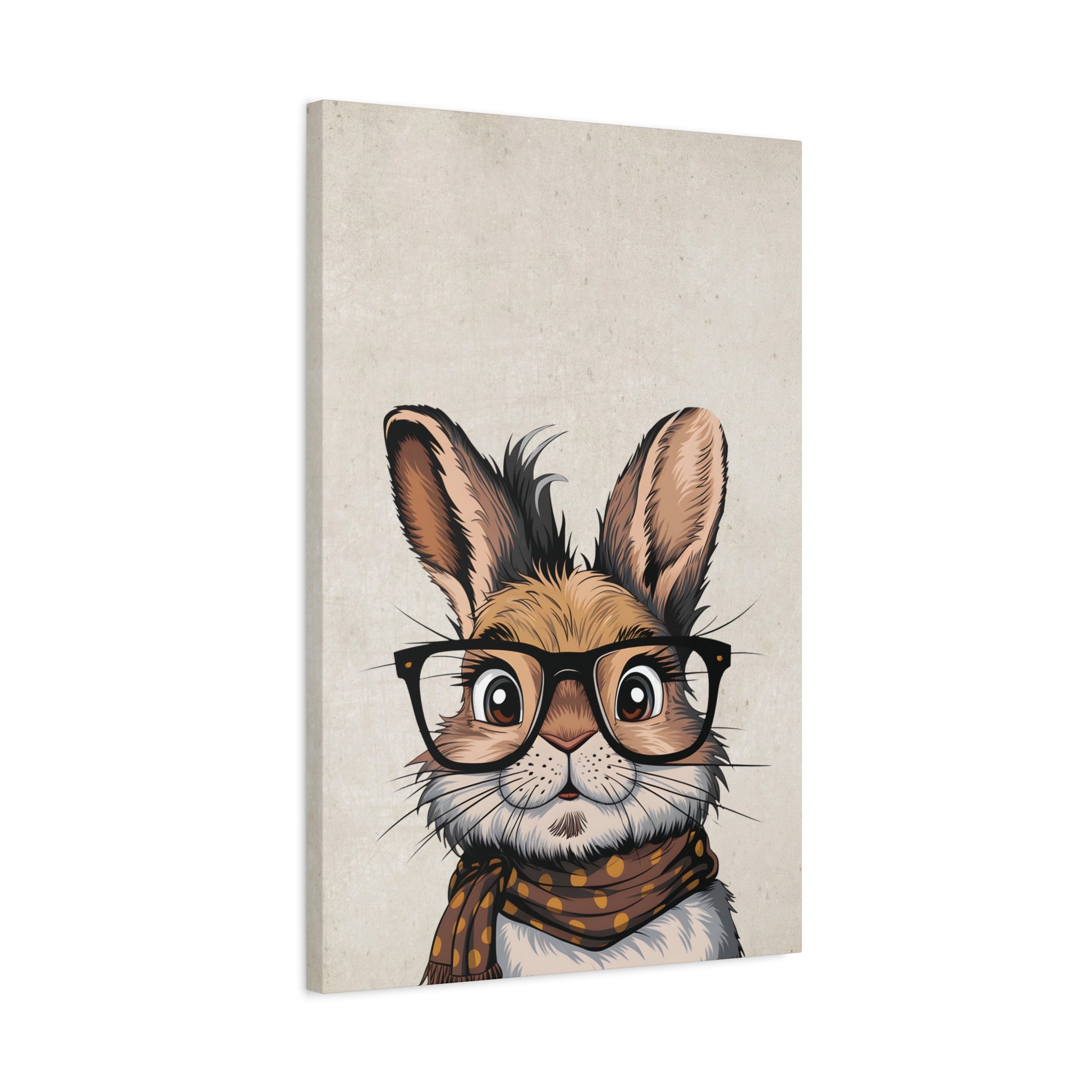 School Rabbit Canvas Wall Art Vertical - Canvasses