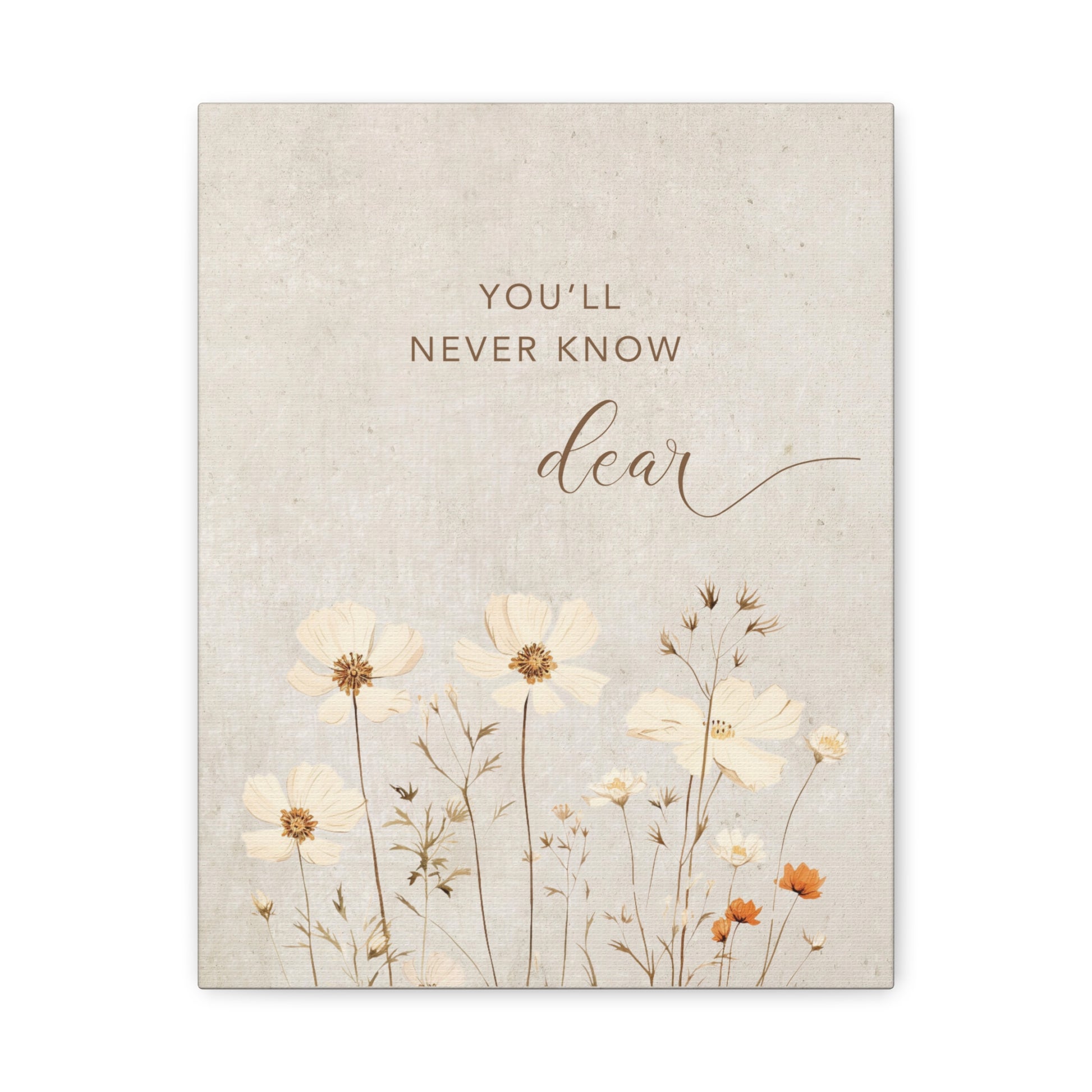 Dearest Wildflower Canvas Wall Art Vertical - Canvasses