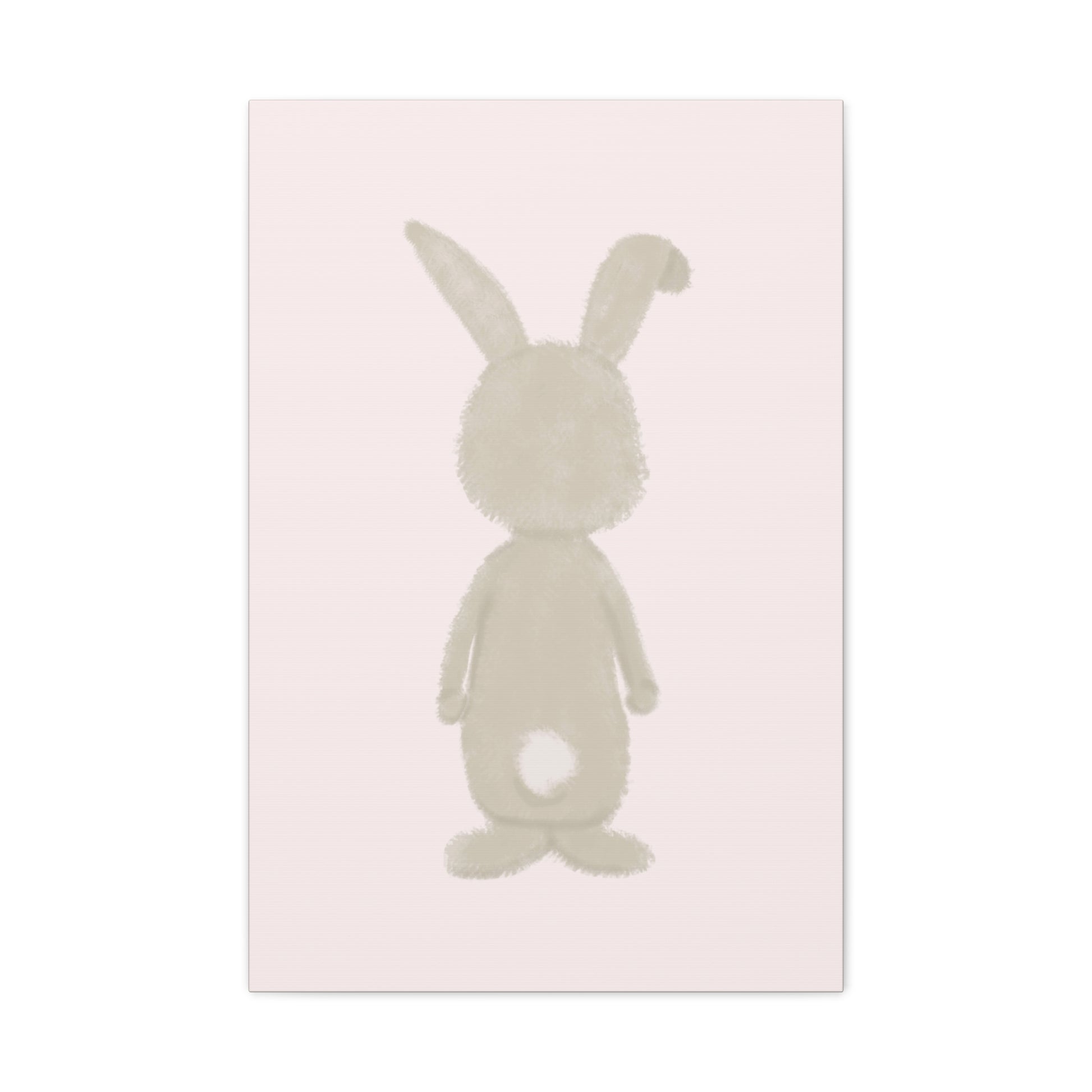 Pink Bunny Back Canvas Wall Art Vertical - Canvasses