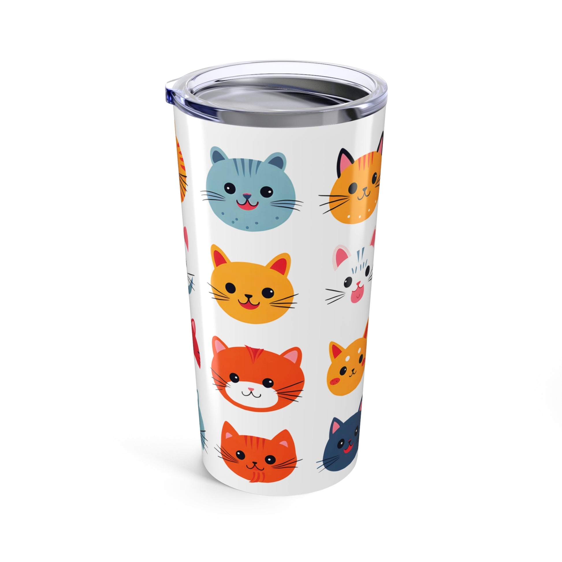 Cat Faces 20 oz Stainless Steel Tumbler - Canvasses