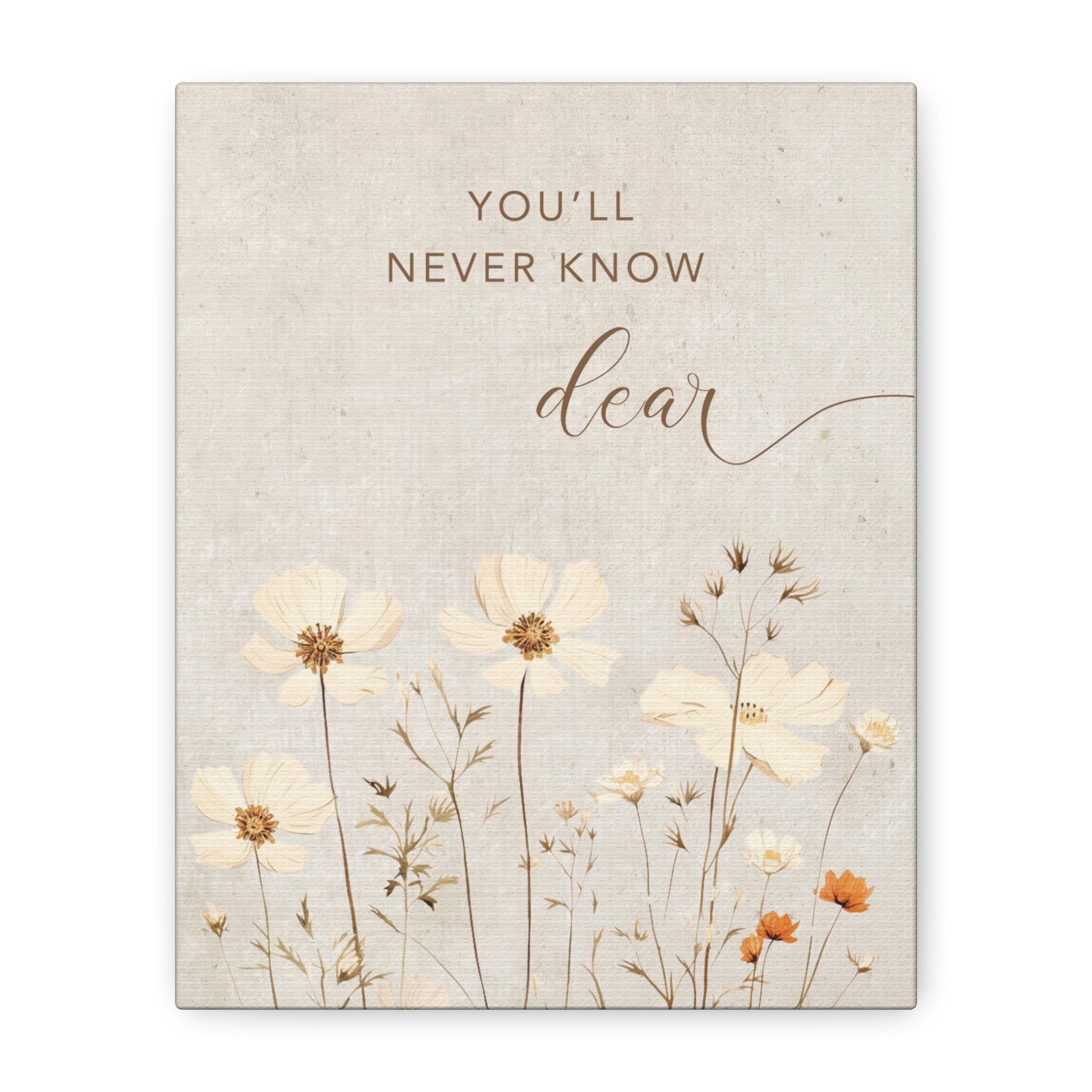 Dearest Wildflower Canvas Wall Art Vertical - Canvasses