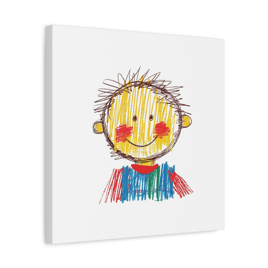 Crayon Kid Canvas Wall Art Square - Canvasses