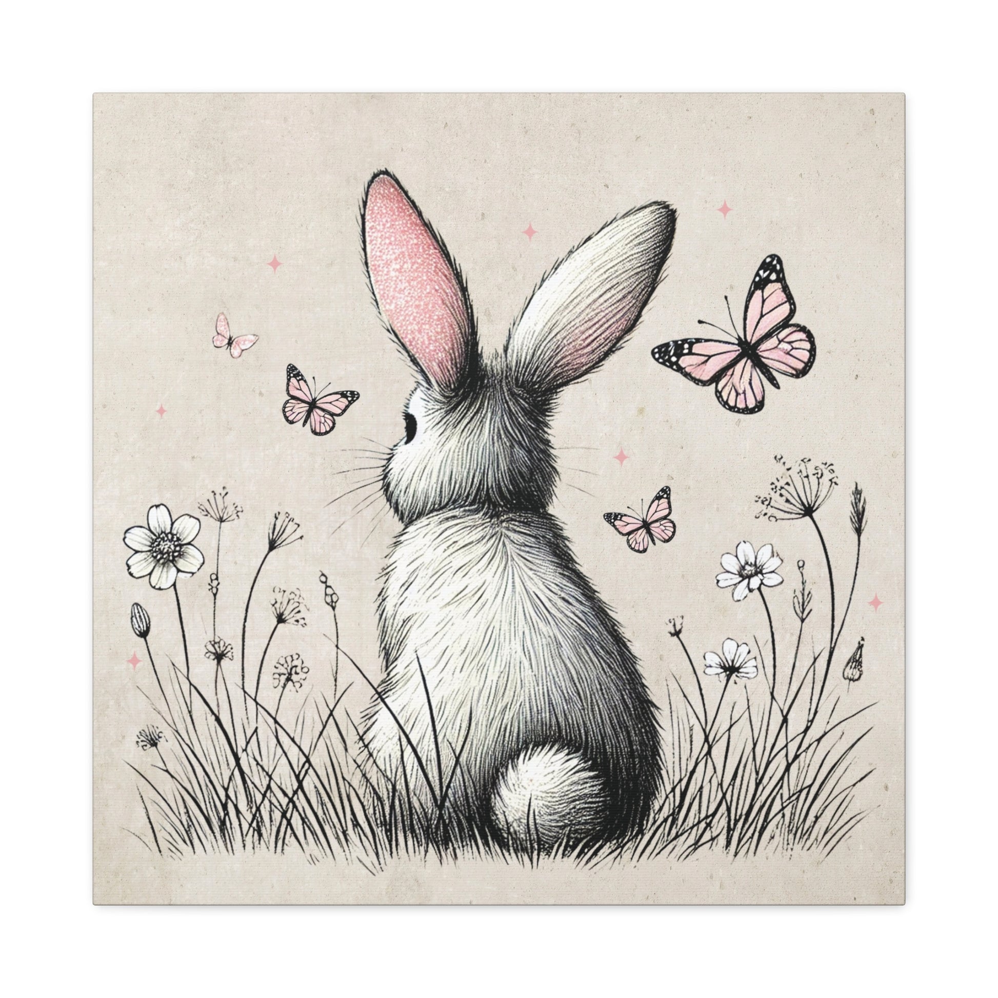 Bunny Playground Canvas Wall Art Square - Canvasses