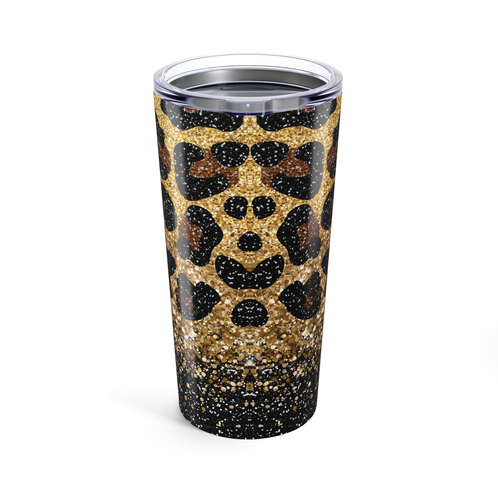 Gold Glitter Leopard 20 oz Stainless Steel Tumbler - Canvasses
