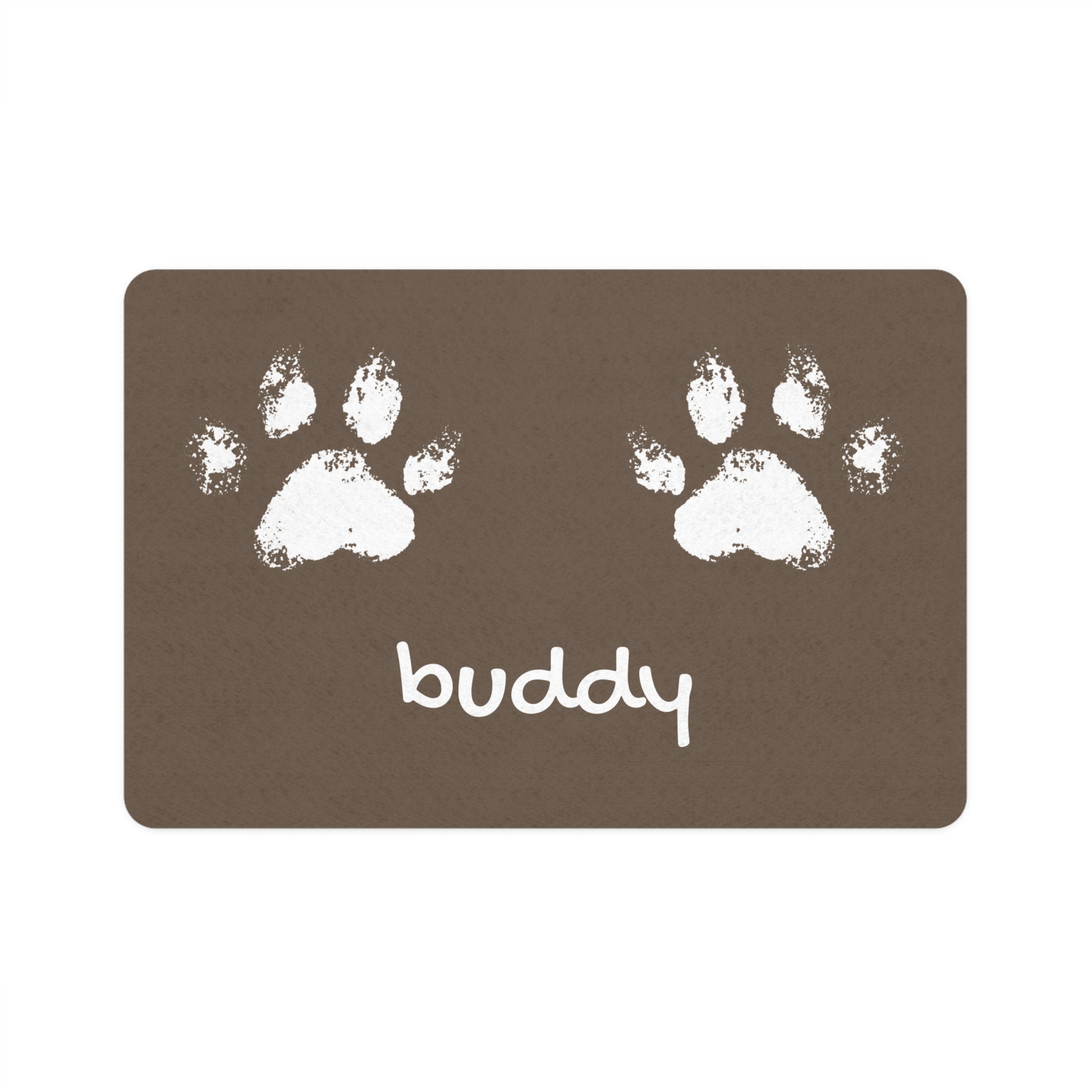 Dog Paws Personalized Pet Food Mat - Canvasses