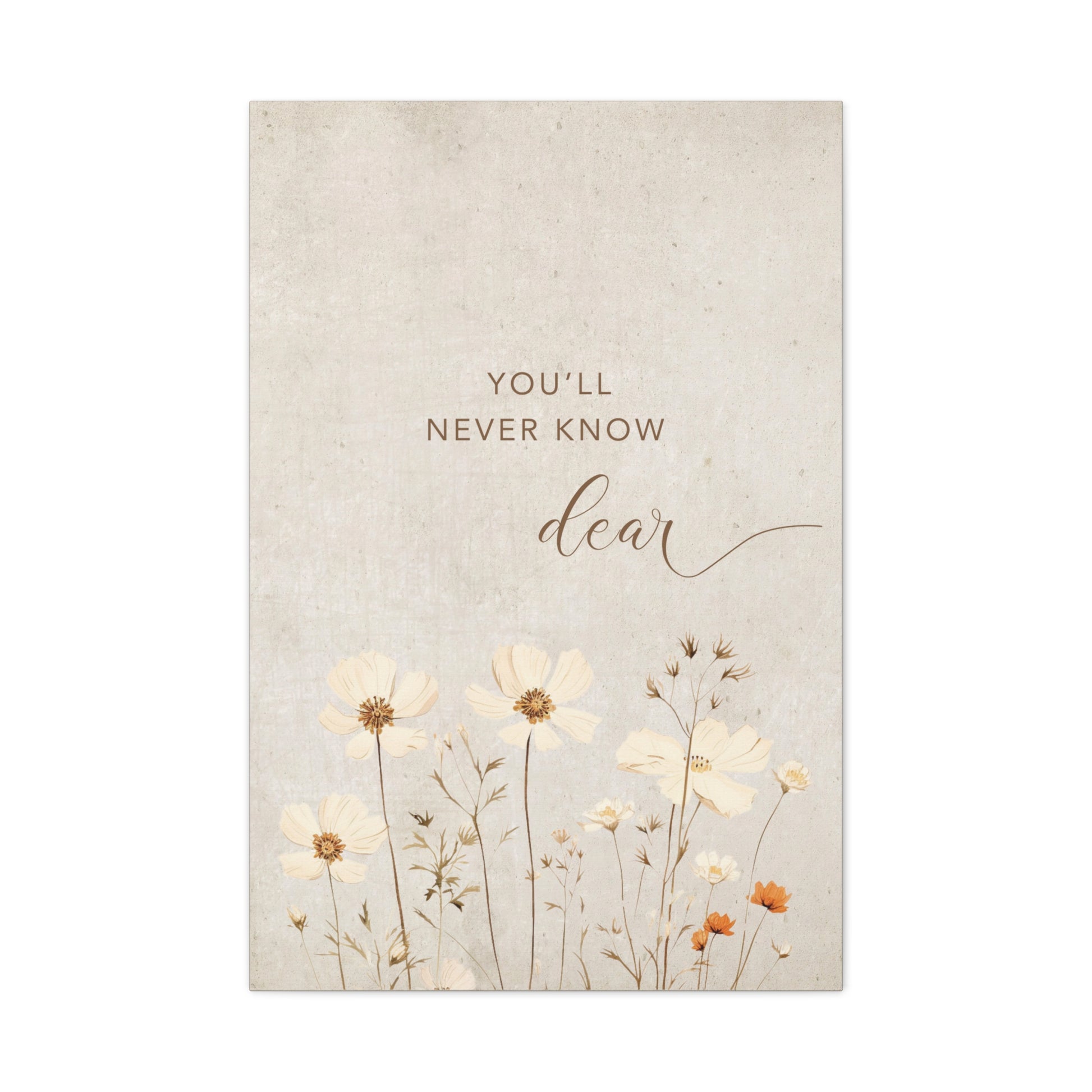 Dearest Wildflower Canvas Wall Art Vertical - Canvasses