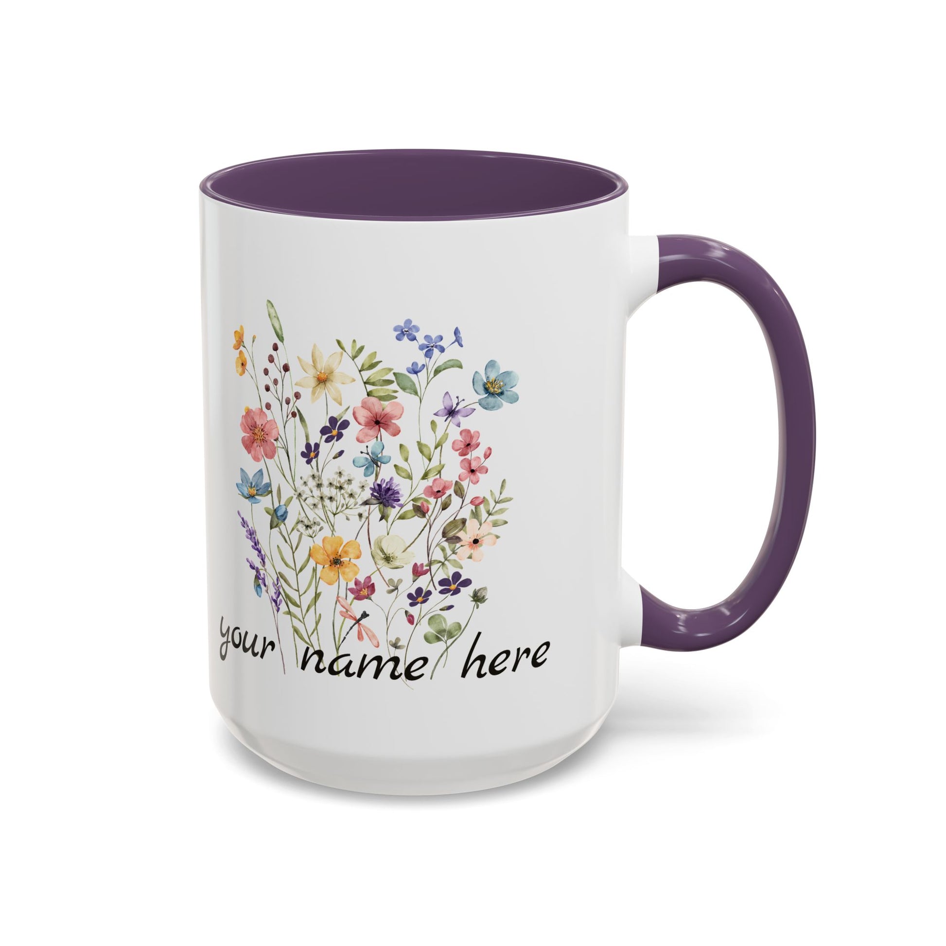 Wildflower Mix Personalized Accent Mug - Canvasses