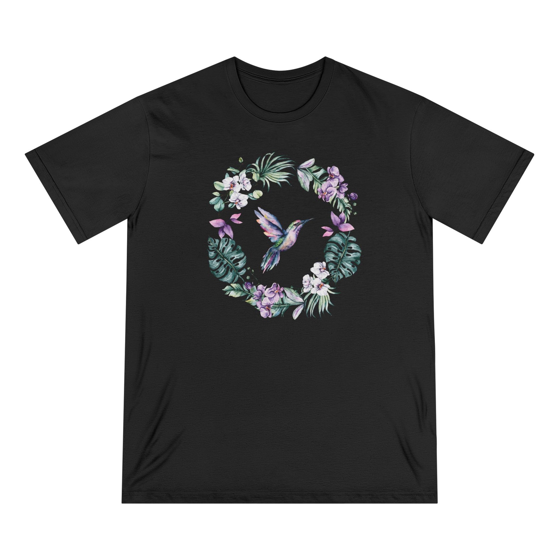 Hummingbird Orchid Women 100% Organic T-Shirt - Canvasses
