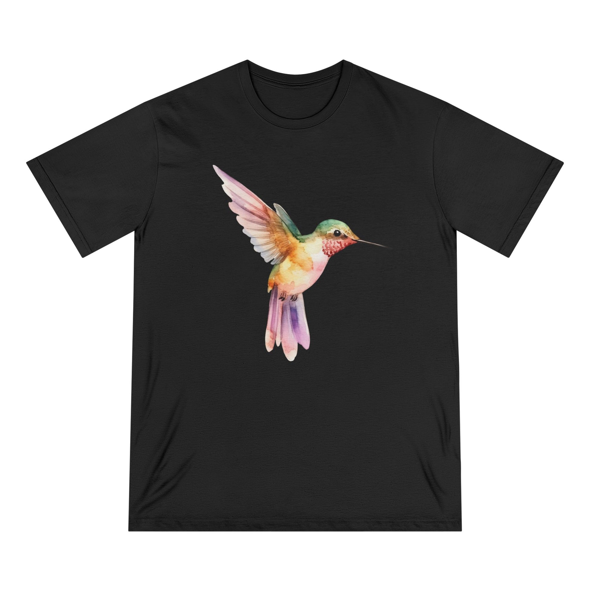 Watercolor Hummingbird Women 100% Organic Cotton T-Shirt - Canvasses