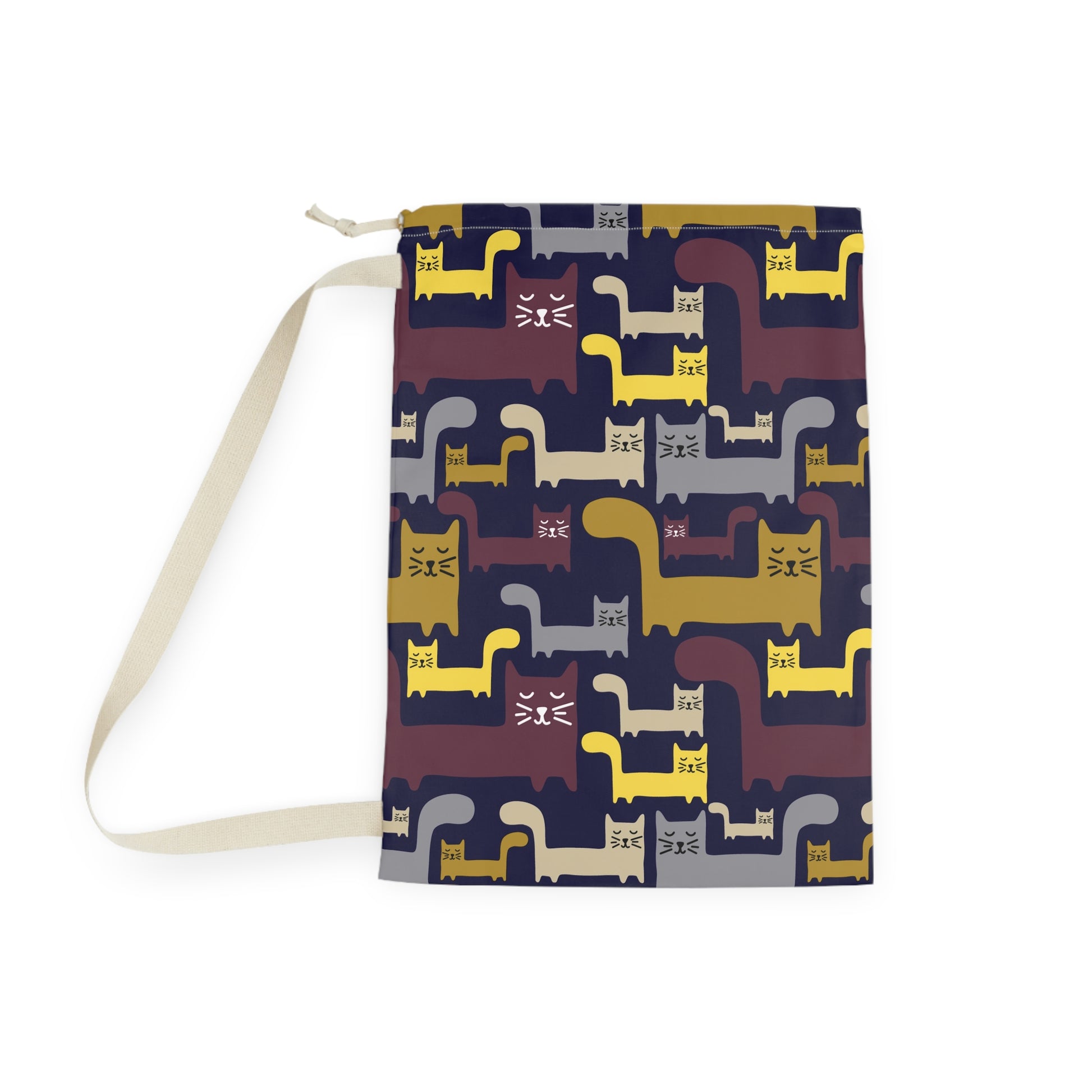 Blocky Meow Laundry Bag - Canvasses